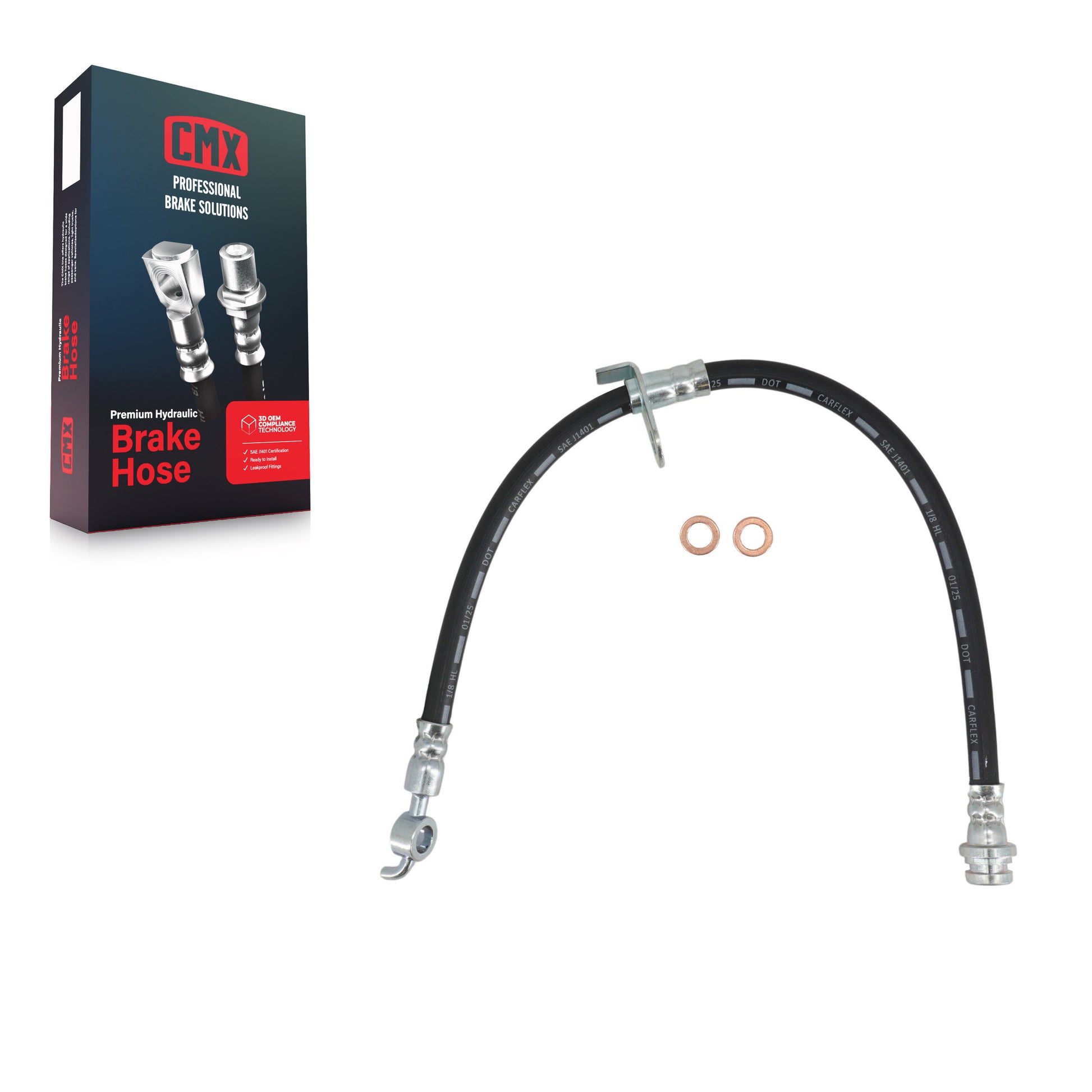CMX 12-H621026 Brake Hydraulic Hose for 2007-2015 Ford Edge, Lincoln MKX - Front