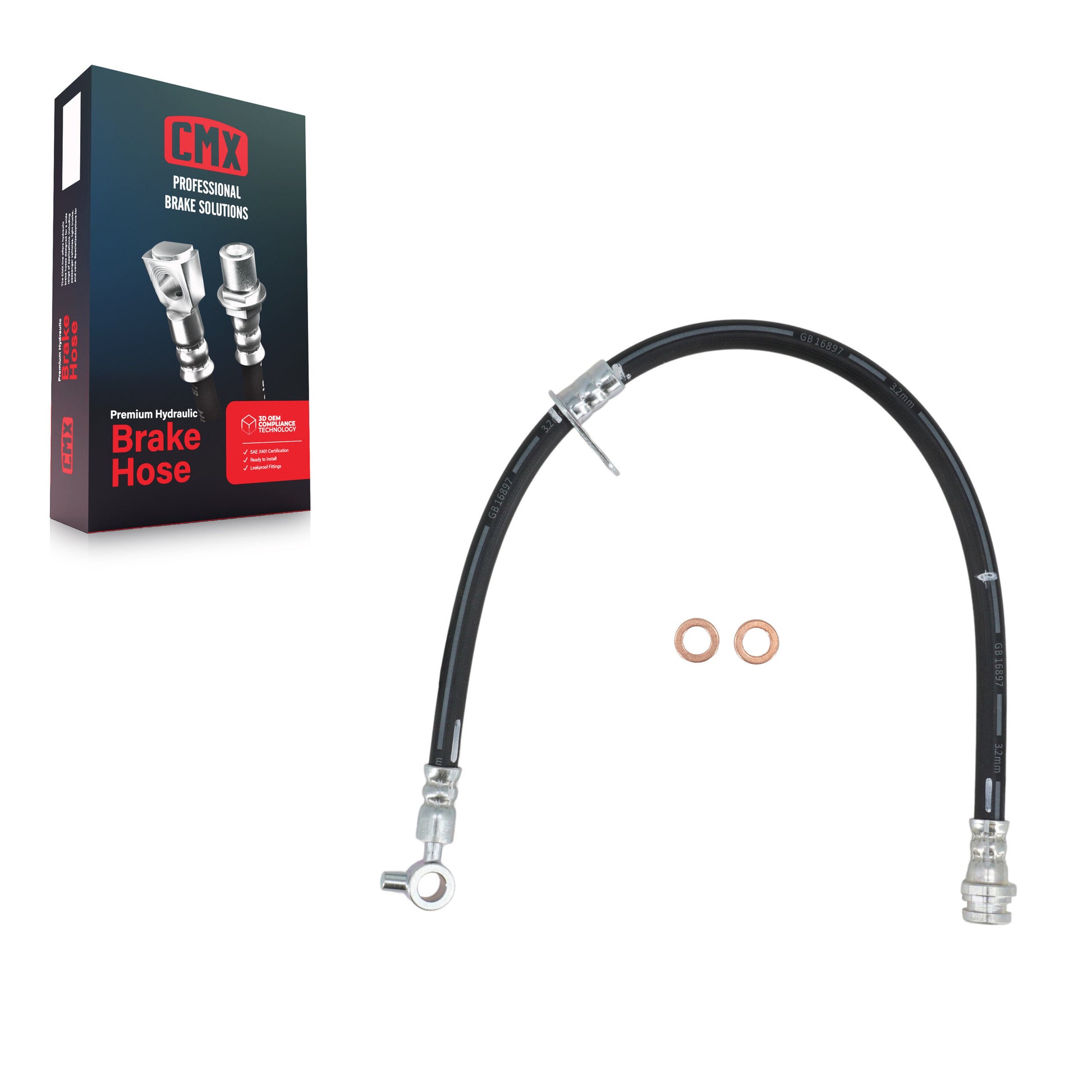 CMX 12-H621027 Brake Hydraulic Hose for 2007-2010 Ford Edge, Lincoln MKX - Rear