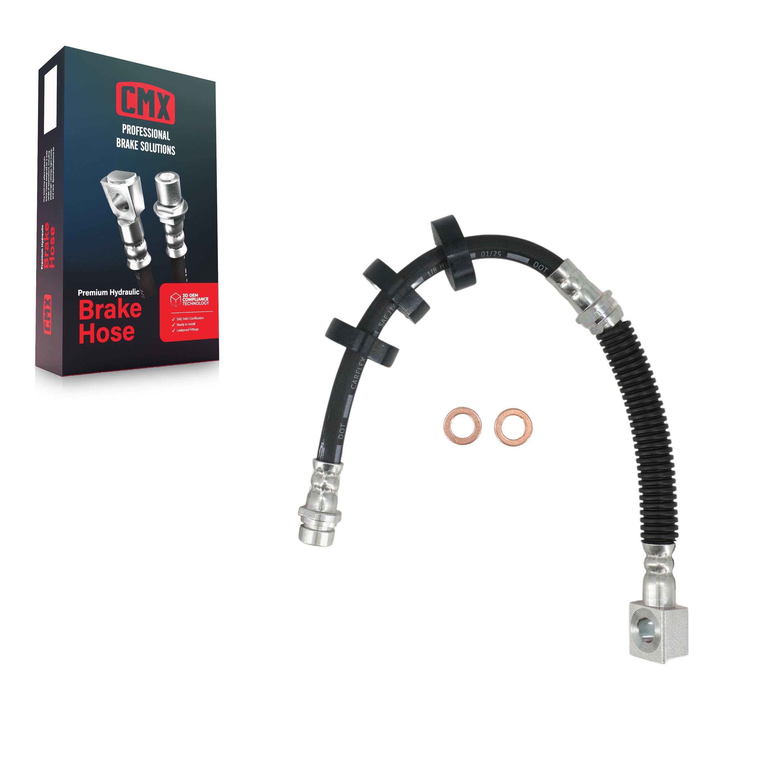 CMX 12-H621037 Brake Hydraulic Hose for 2008-2011 Ford Focus - Front Right