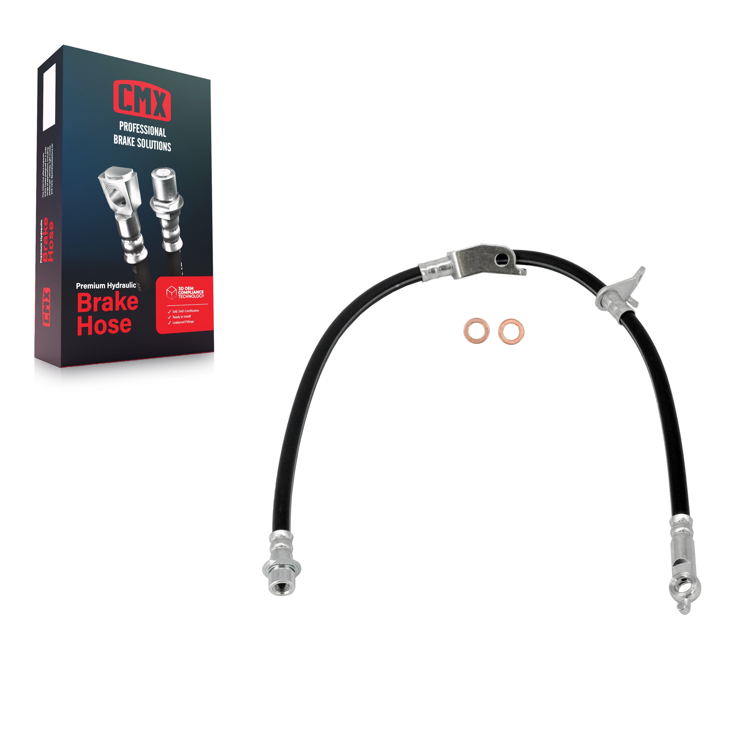 CMX 12-H621065 Brake Hydraulic Hose for 2006-2019 Toyota RAV4 - Front Left
