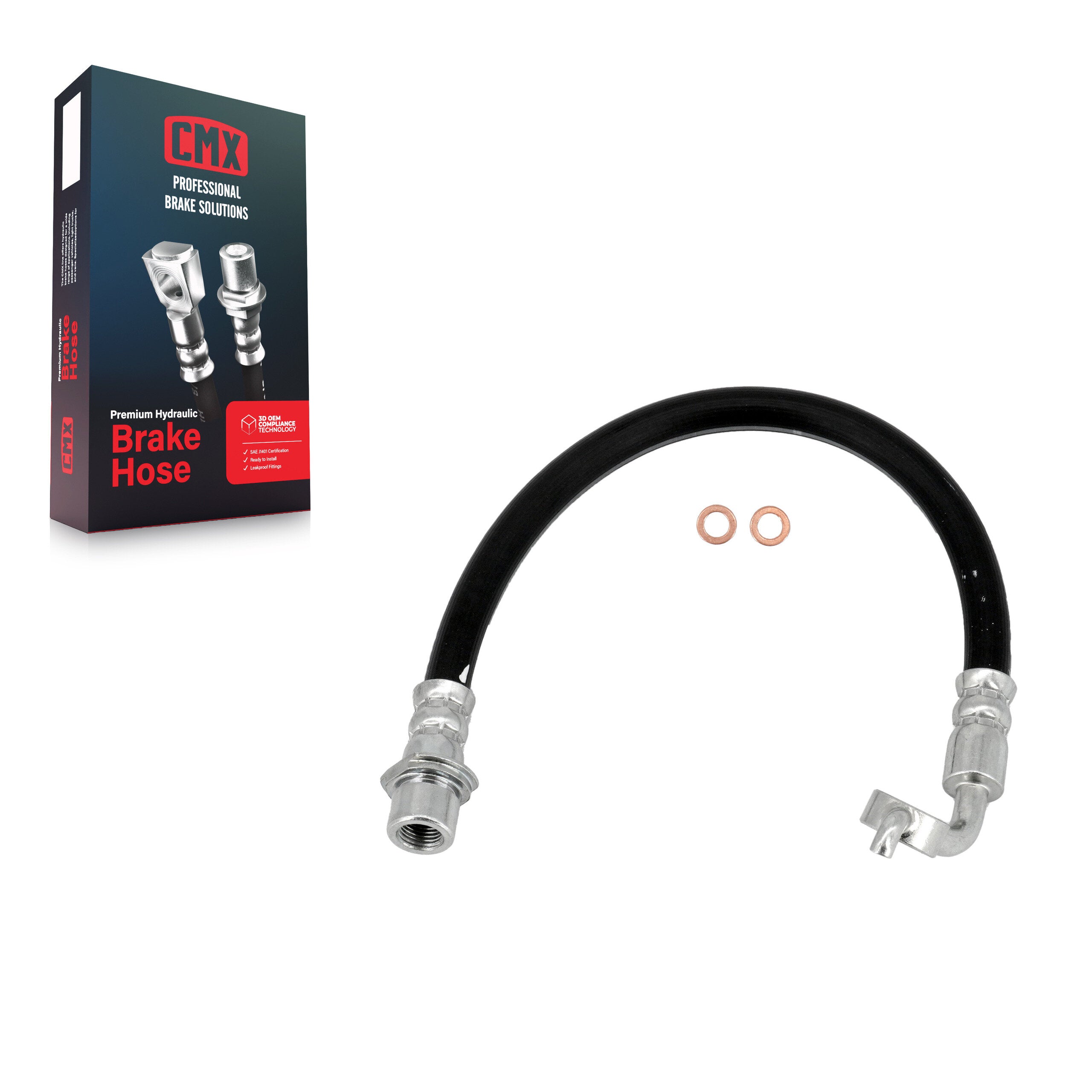 CMX 12-H621070 Brake Hydraulic Hose for 2006-2019 Toyota RAV4 - Rear Right