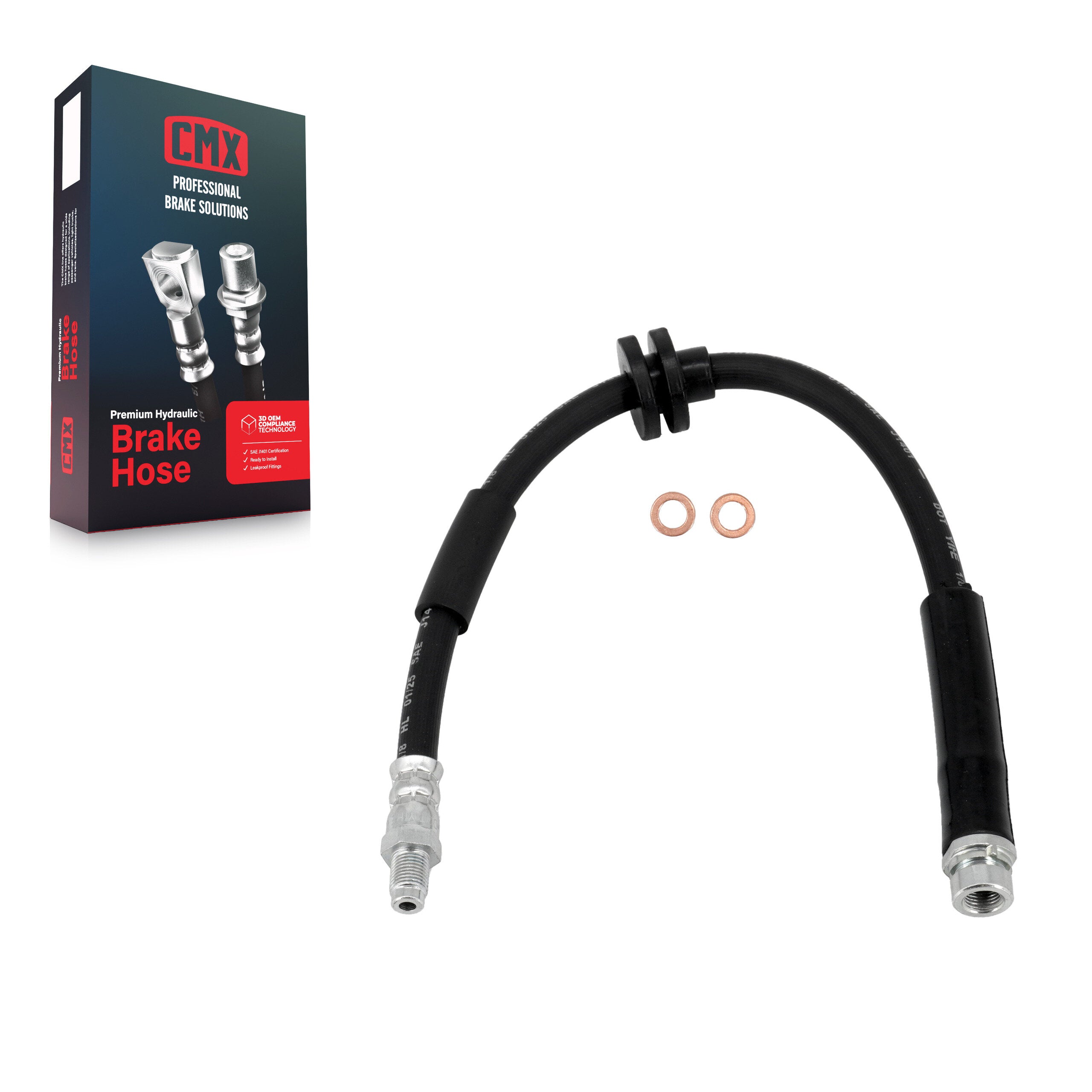 CMX 12-H621078 Brake Hydraulic Hose for 2006-2017 Mazda 5 - Rear