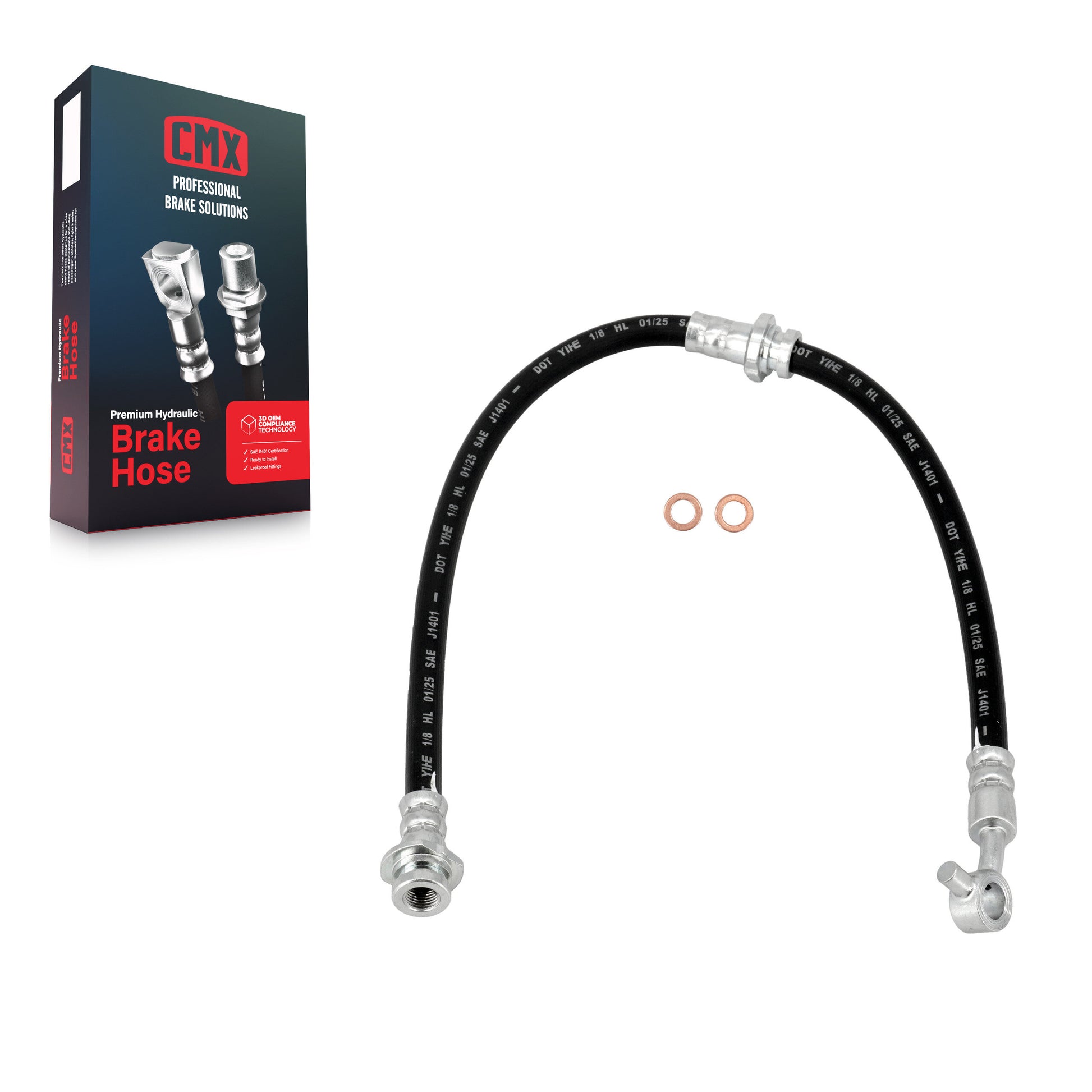 CMX 12-H621097 Brake Hydraulic Hose for 2007-2013 Nissan Altima - Front Right