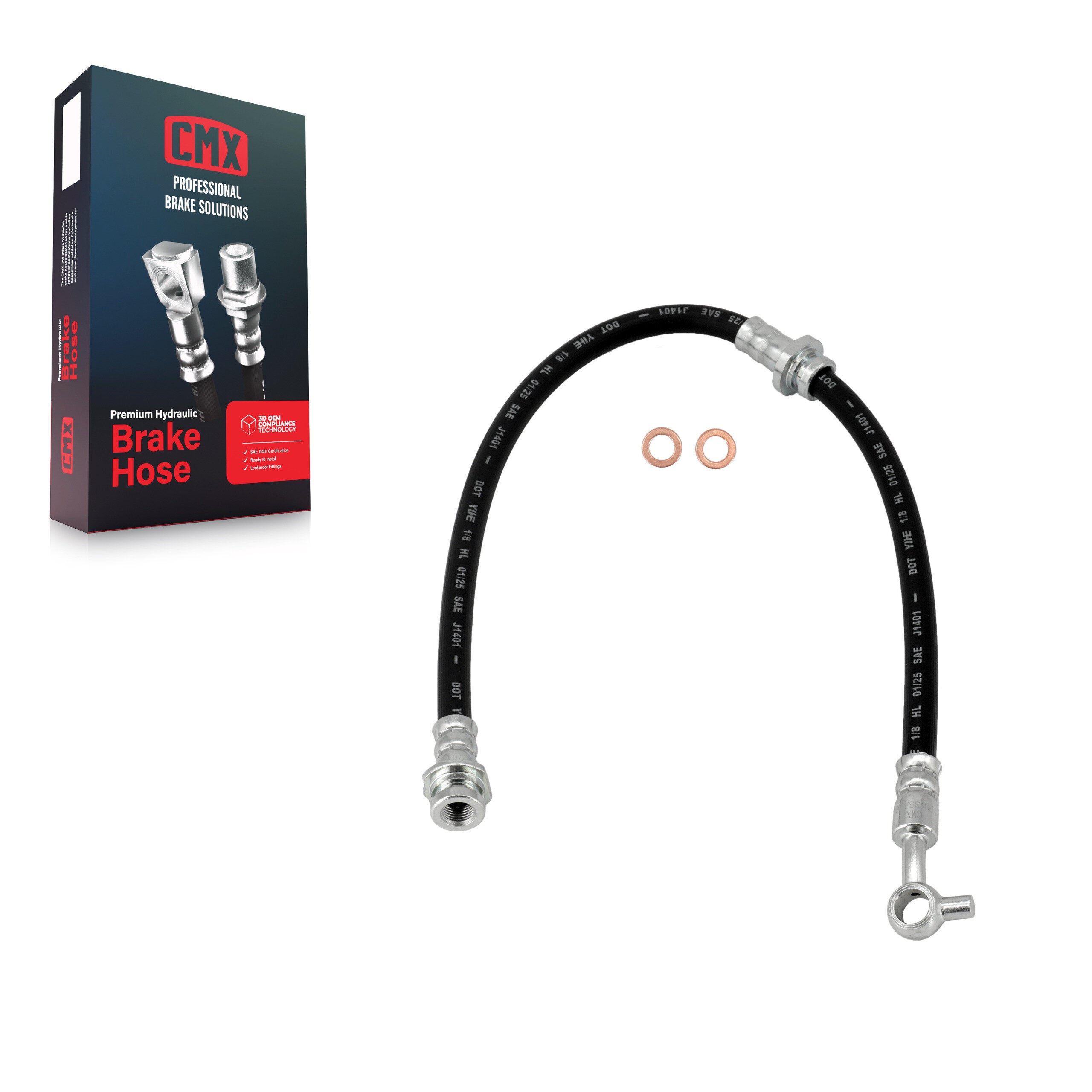 CMX 12-H621098 Brake Hydraulic Hose for 2007-2013 Nissan Altima - Front Left