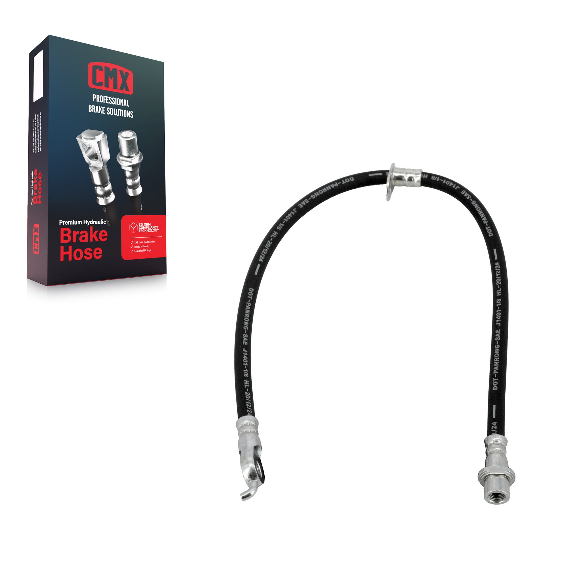 CMX 12-H621099 Brake Hydraulic Hose for 2008-2018 Pontiac Vibe, Toyota Corolla, Toyota Matrix - Front Right