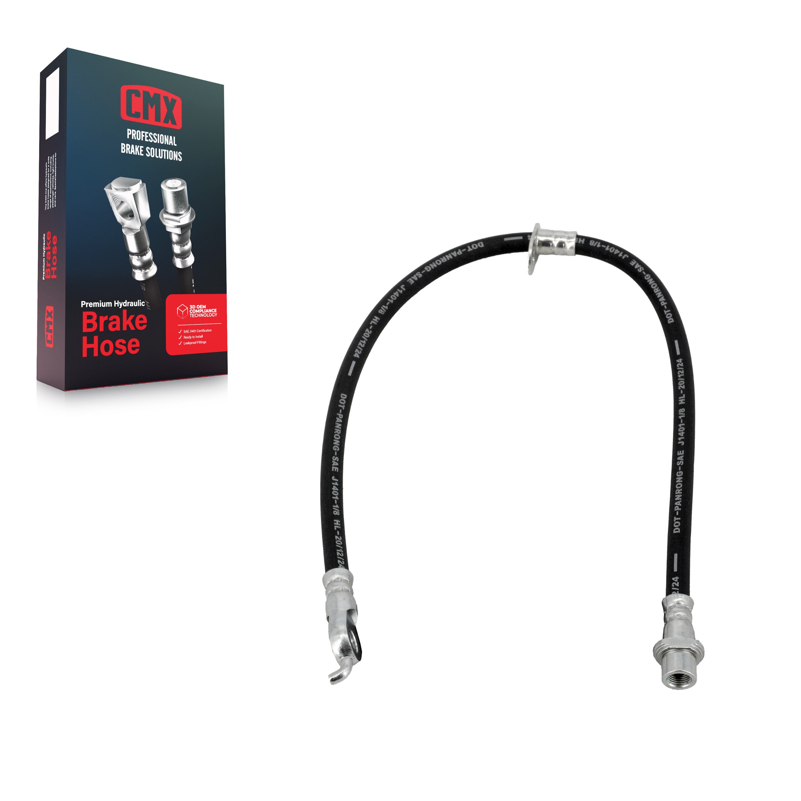CMX 12-H621099 Brake Hydraulic Hose for 2008-2018 Pontiac Vibe, Toyota Corolla, Toyota Matrix - Front Right