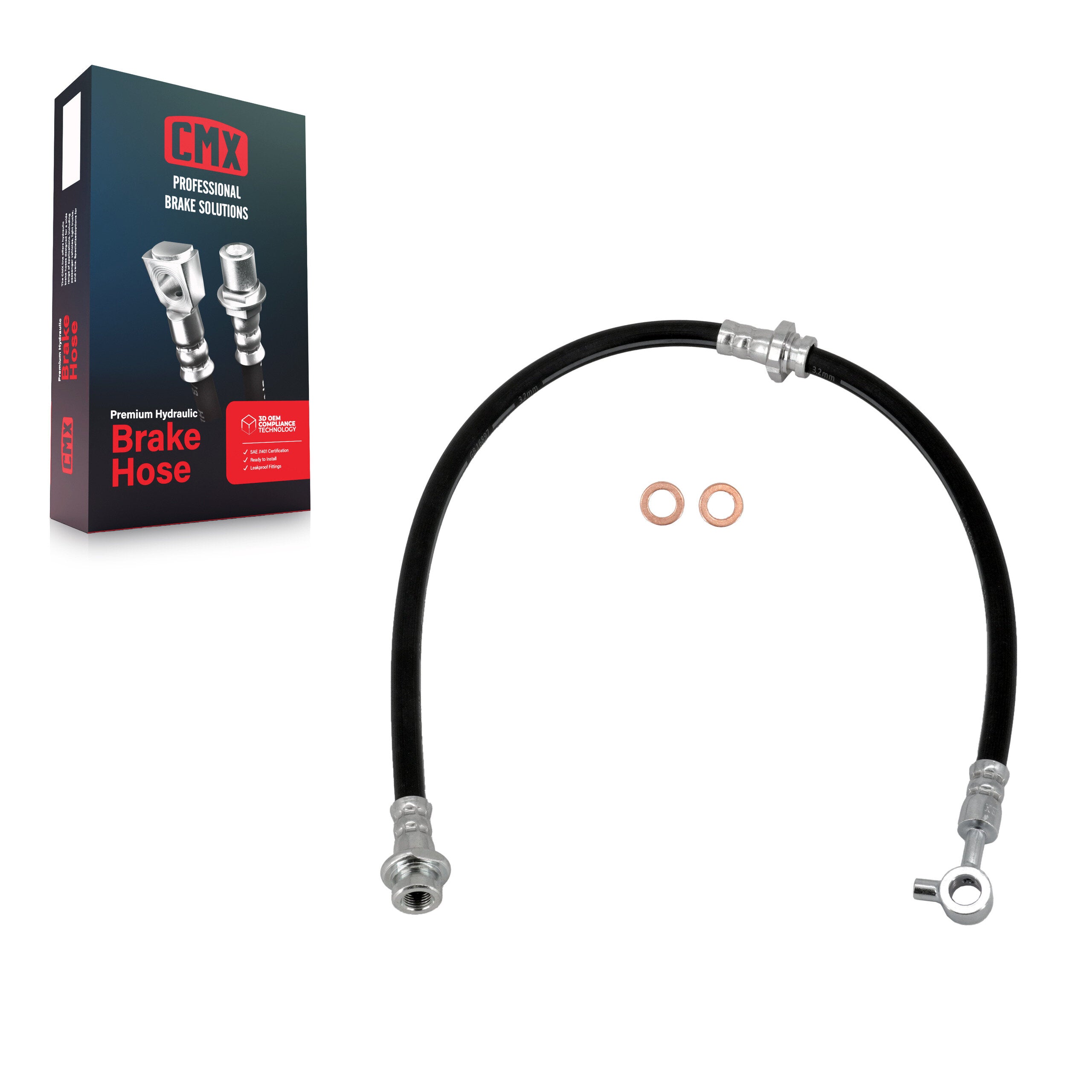CMX 12-H621105 Brake Hydraulic Hose for 2007-2013 Nissan Sentra - Front Right