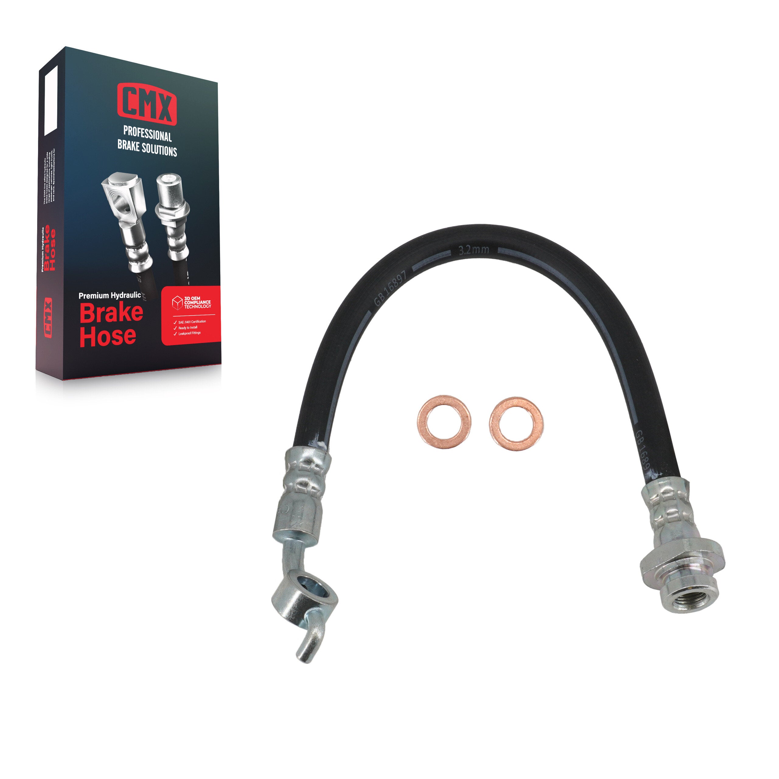 CMX 12-H621118 Brake Hydraulic Hose for 2007-2013 Nissan Altima - Rear