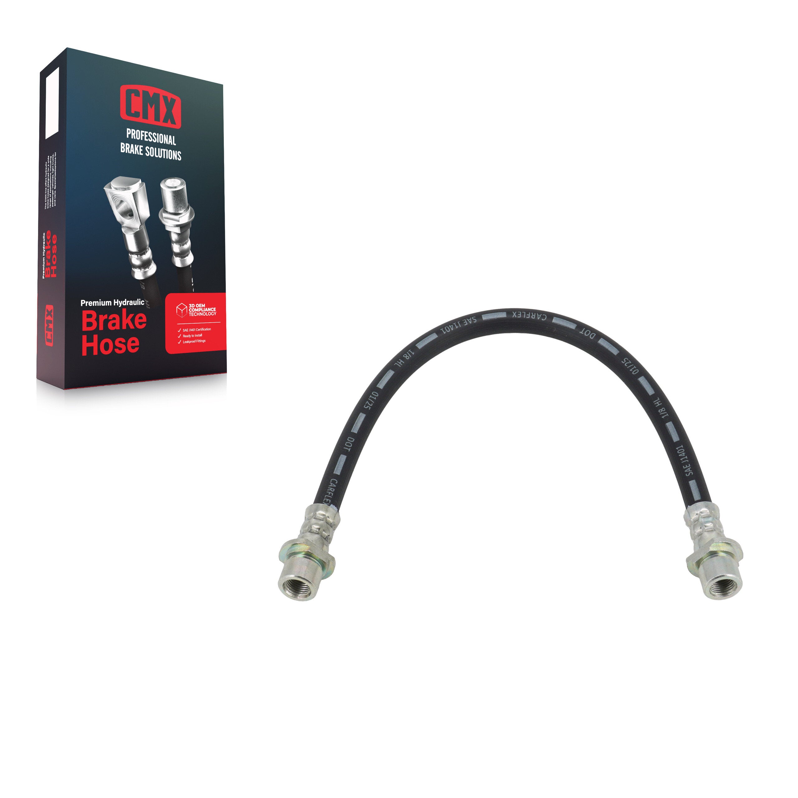 CMX 12-H621128 Brake Hydraulic Hose for 2007-2023 Toyota Tundra - Rear Right Inner
