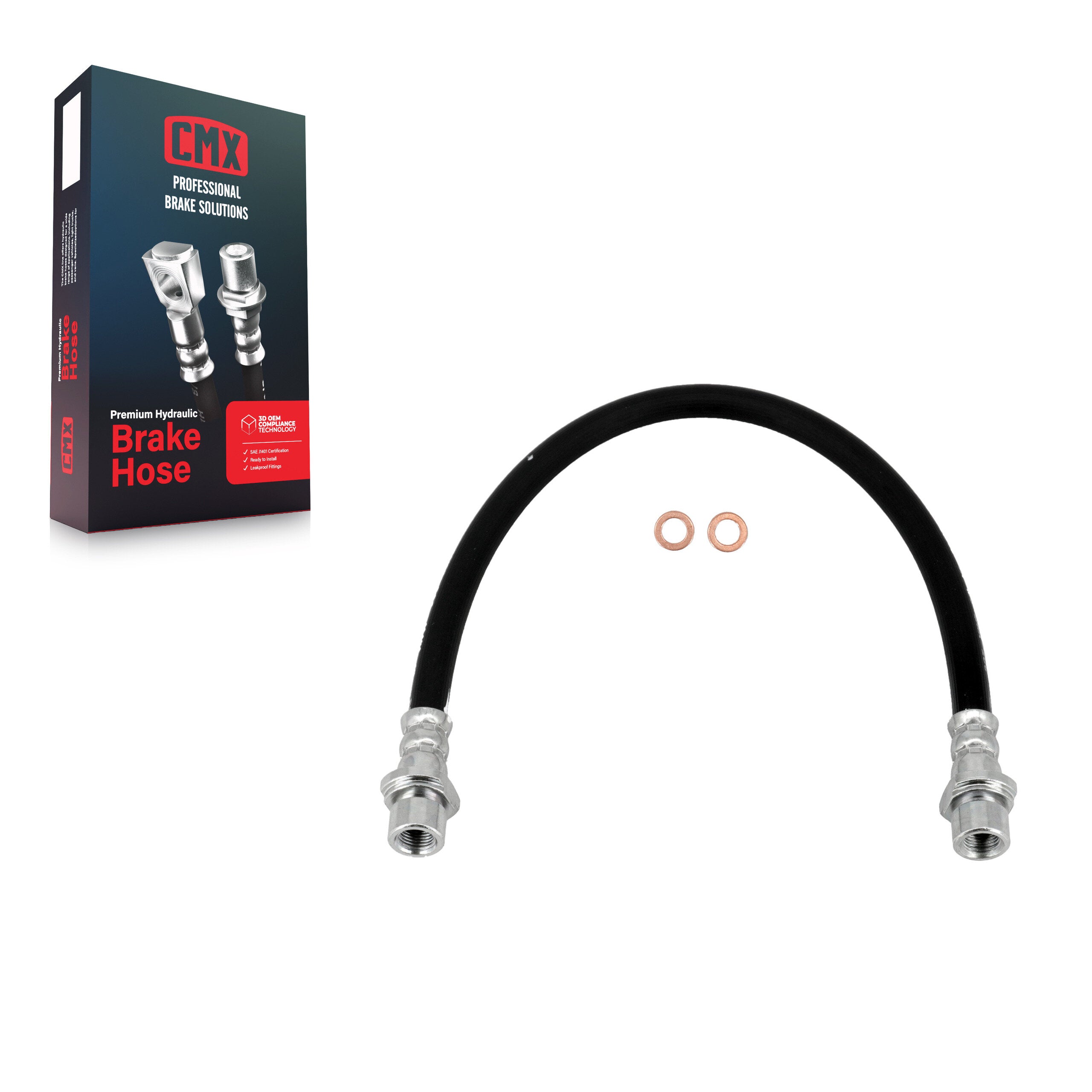 CMX 12-H621129 Brake Hydraulic Hose for 2007-2023 Toyota Tundra - Rear Left Inner
