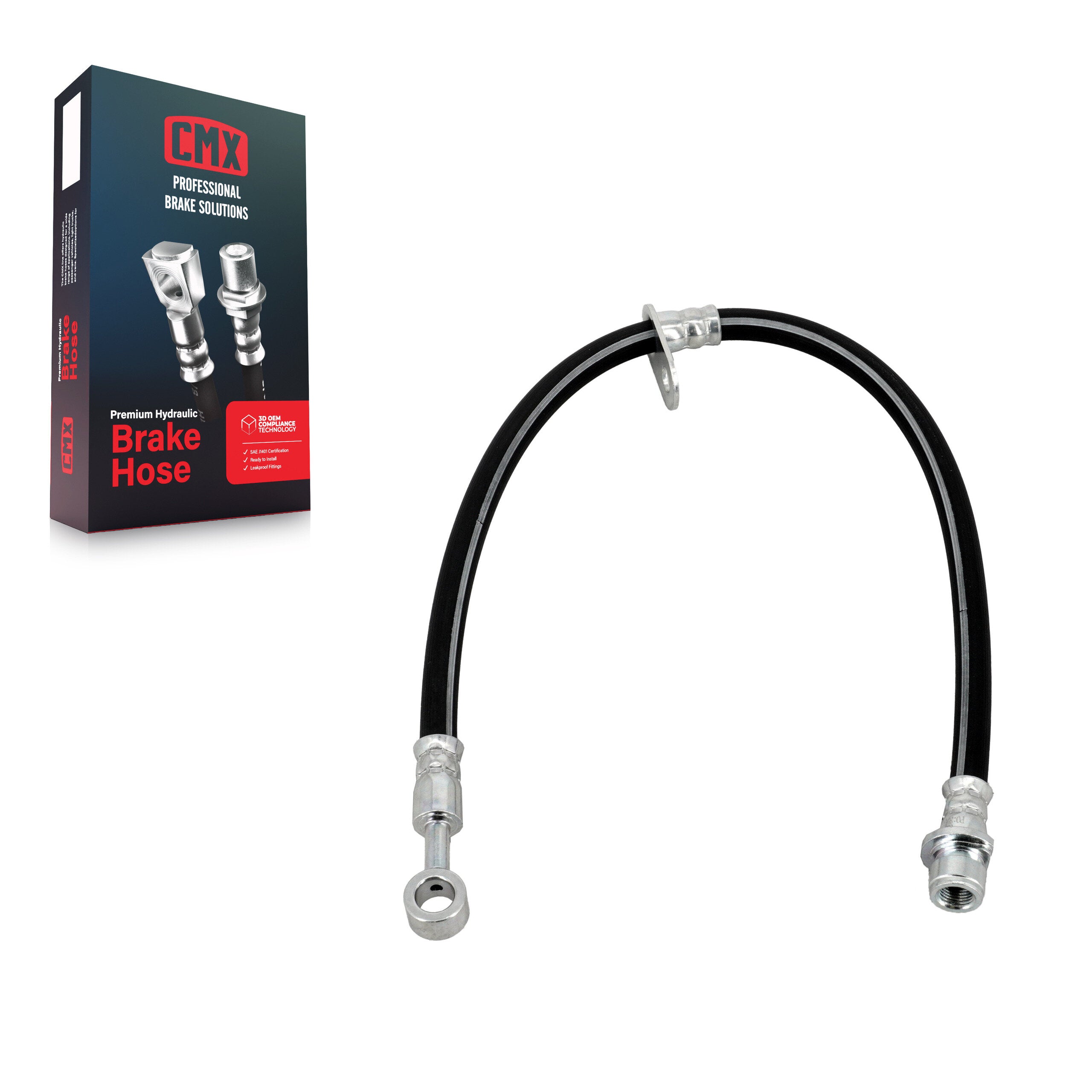 CMX 12-H621151 Brake Hydraulic Hose for 2007-2023 Honda Passport, Honda Ridgeline, Acura MDX - Front Right, Front, Front Left