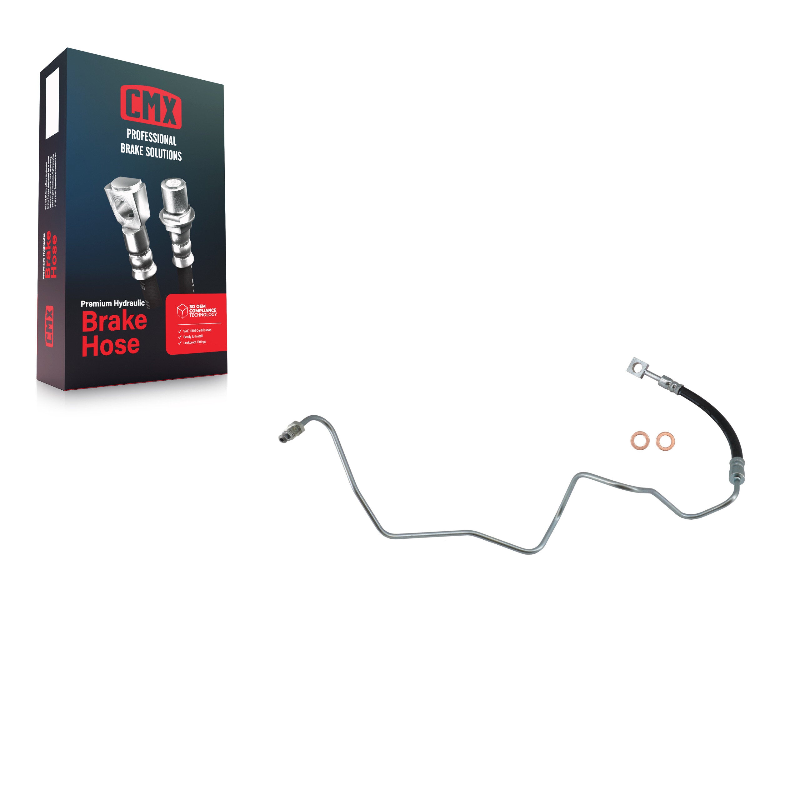 CMX 12-H621173 Brake Hydraulic Hose for 1998-2010 Volkswagen Jetta, Audi TT Quattro, Audi TT - Rear Left Outer