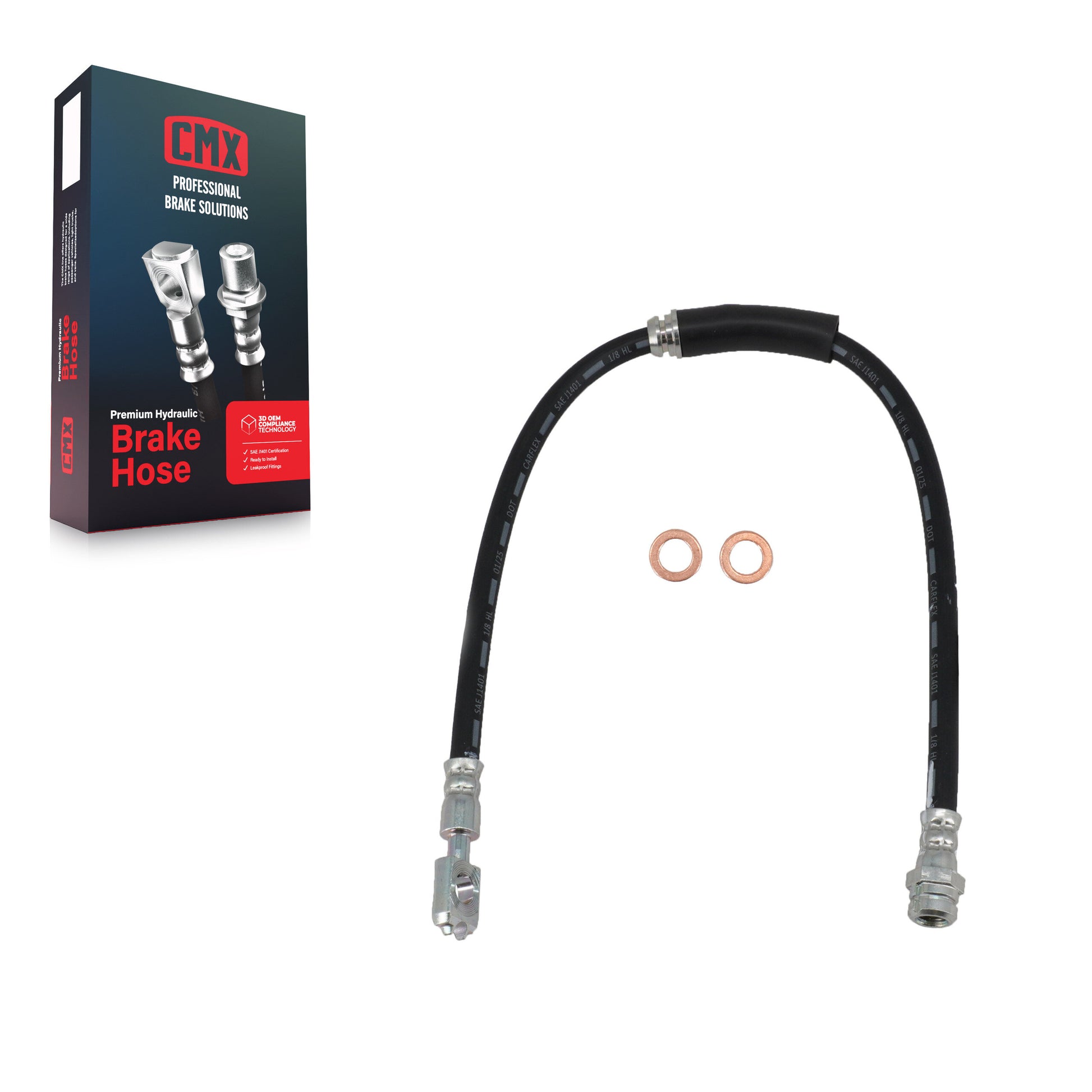CMX 12-H621175 Brake Hydraulic Hose for 2005-2016 Volkswagen Golf, Volkswagen R32, Volkswagen Eos - Front