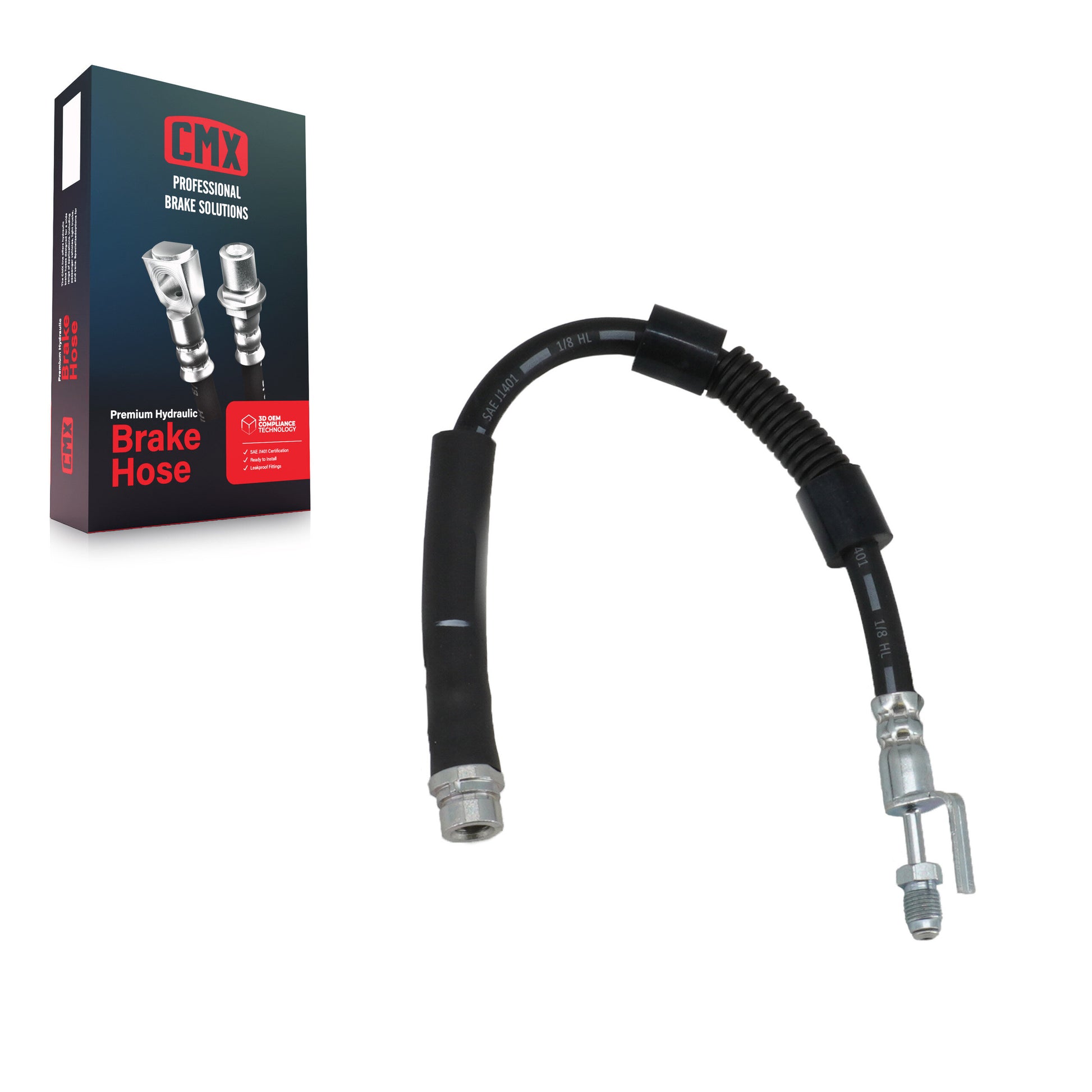 CMX 12-H621213 Brake Hydraulic Hose for 2010-2013 Ford Transit Connect - Front