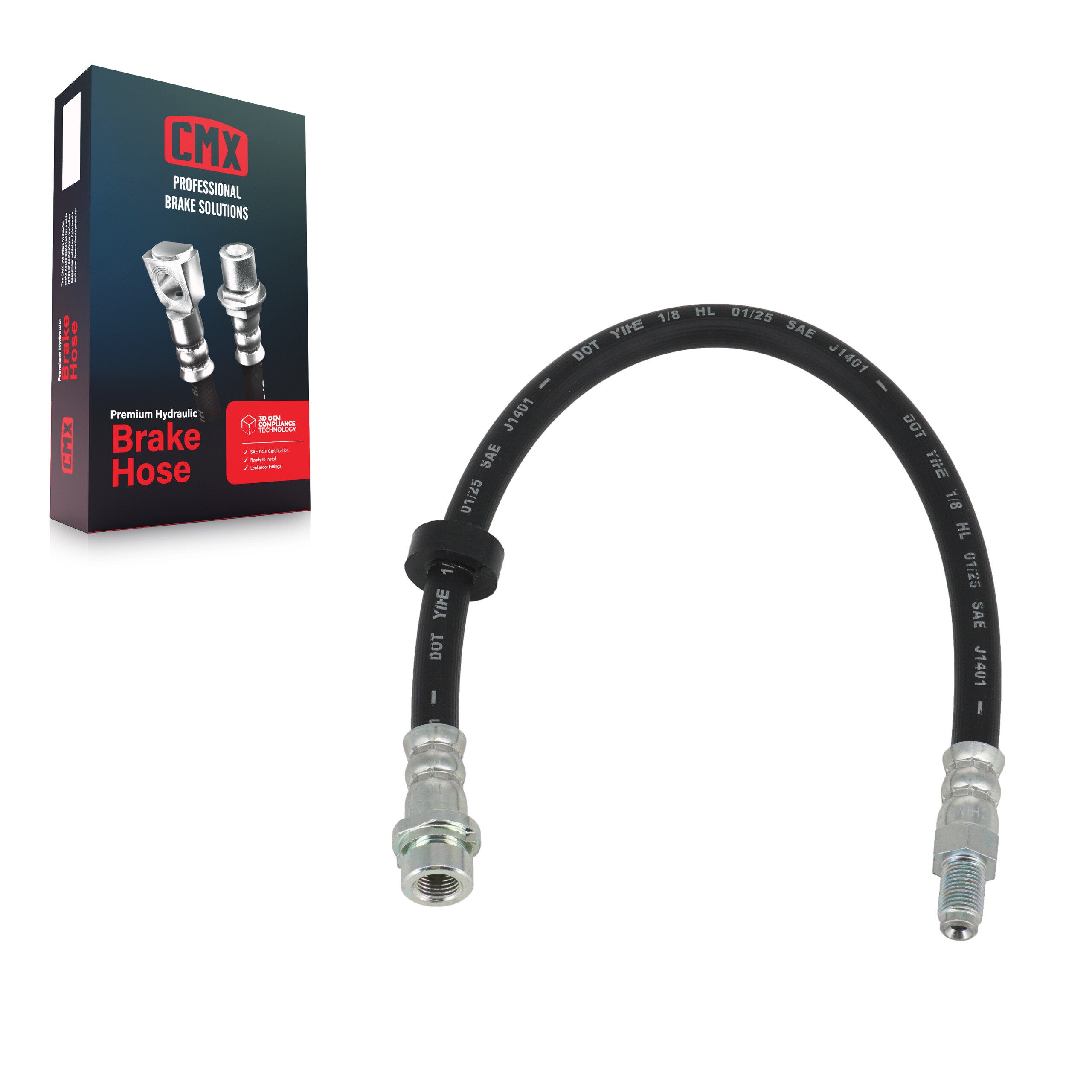 CMX 12-H621214 Brake Hydraulic Hose for 2010-2013 Ford Transit Connect - Rear