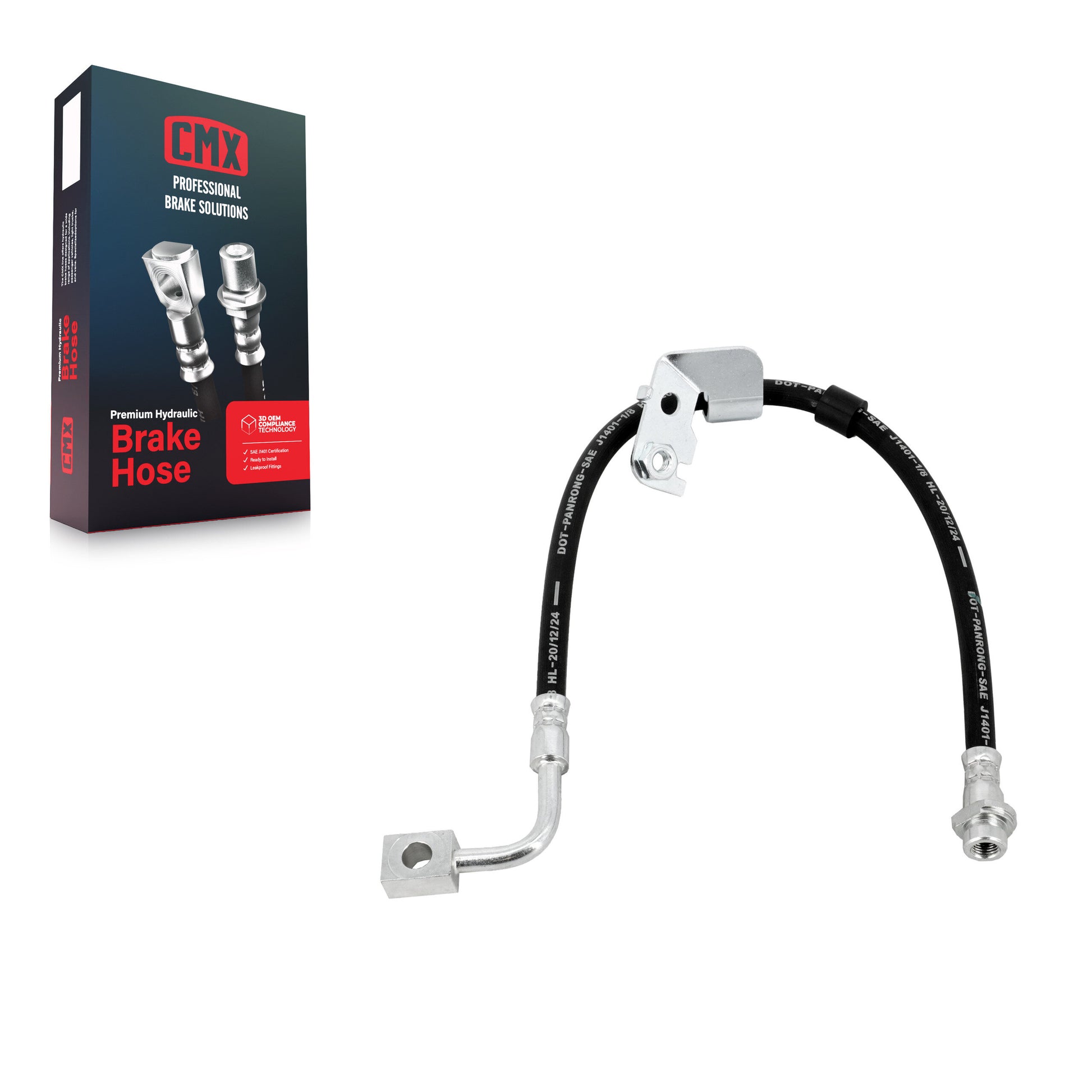 CMX 12-H621283 Brake Hydraulic Hose for 2009-2020 Dodge Journey - Front Right
