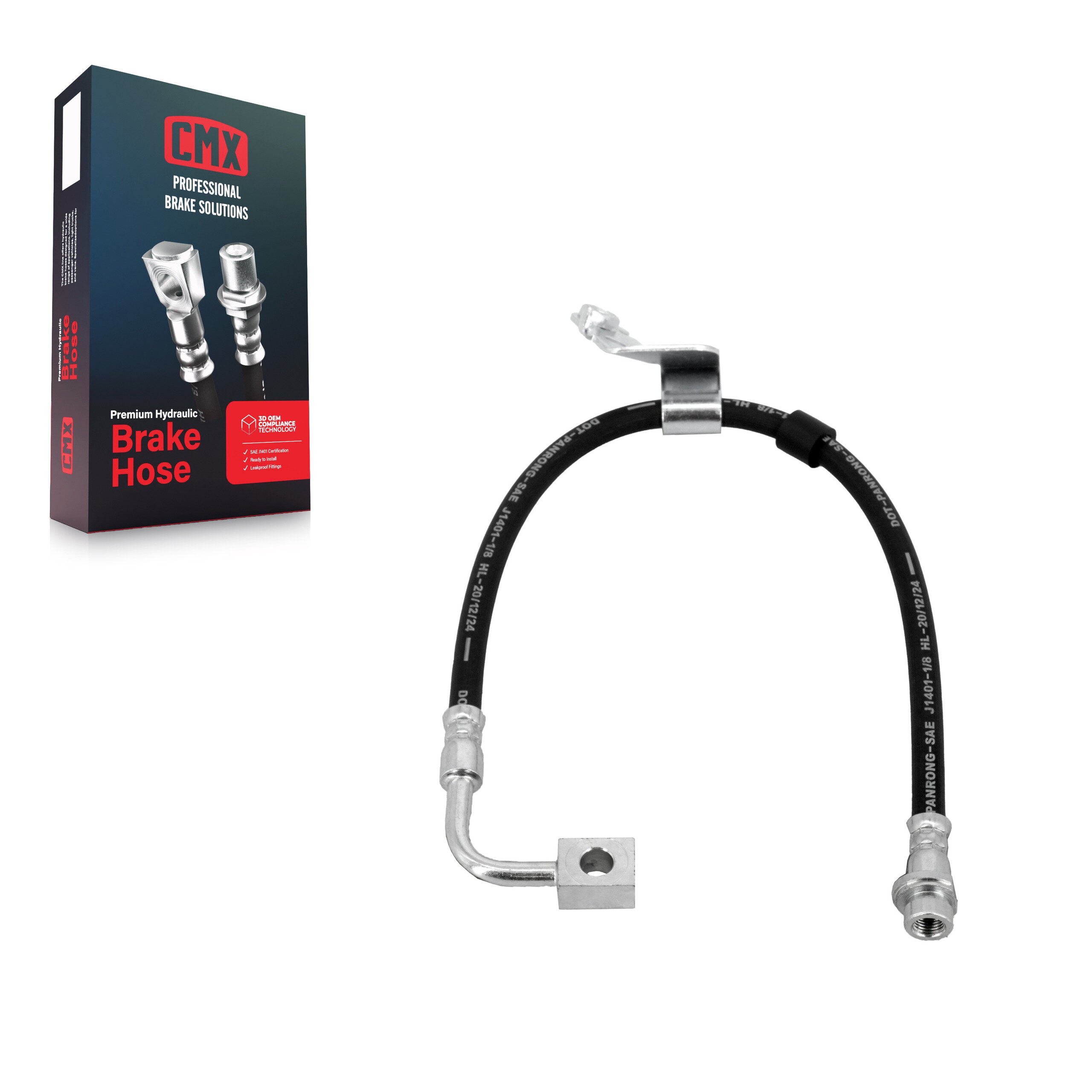 CMX 12-H621284 Brake Hydraulic Hose for 2009-2020 Dodge Journey - Front Left