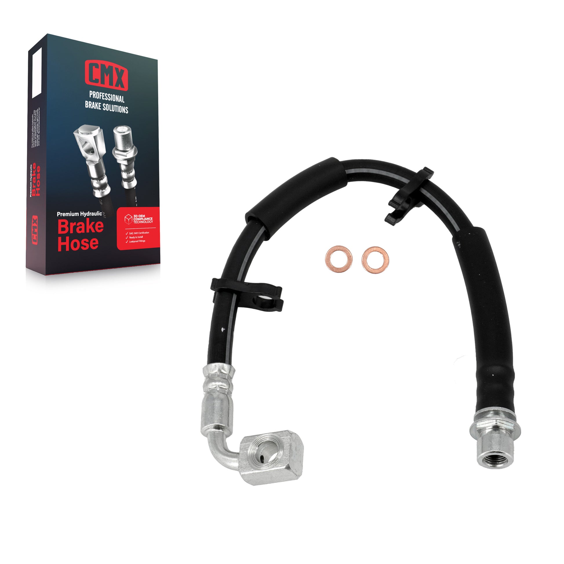 CMX 12-H621309 Brake Hydraulic Hose for 2007-2012 Jeep Liberty, Dodge Nitro - Front Left