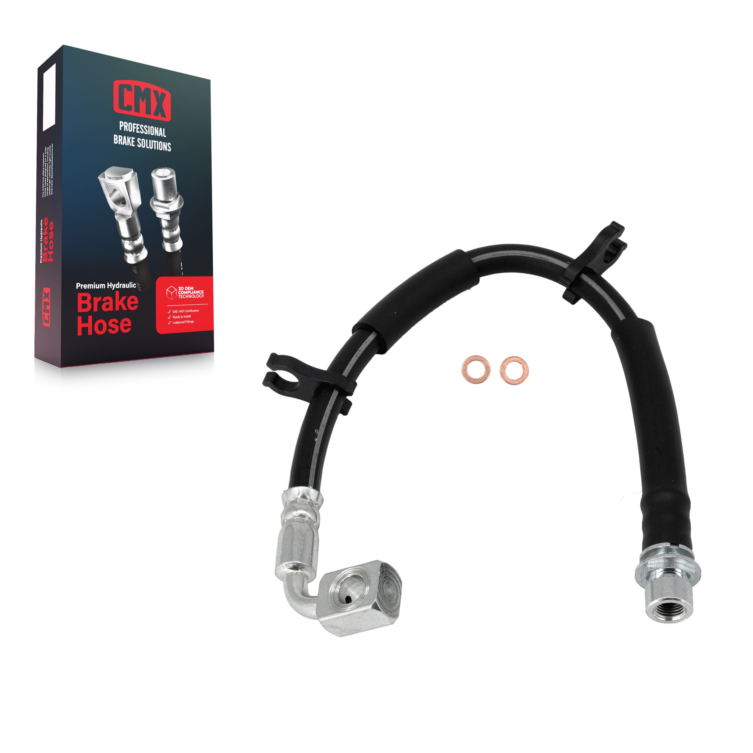 CMX 12-H621310 Brake Hydraulic Hose for 2007-2012 Jeep Liberty, Dodge Nitro - Front Right