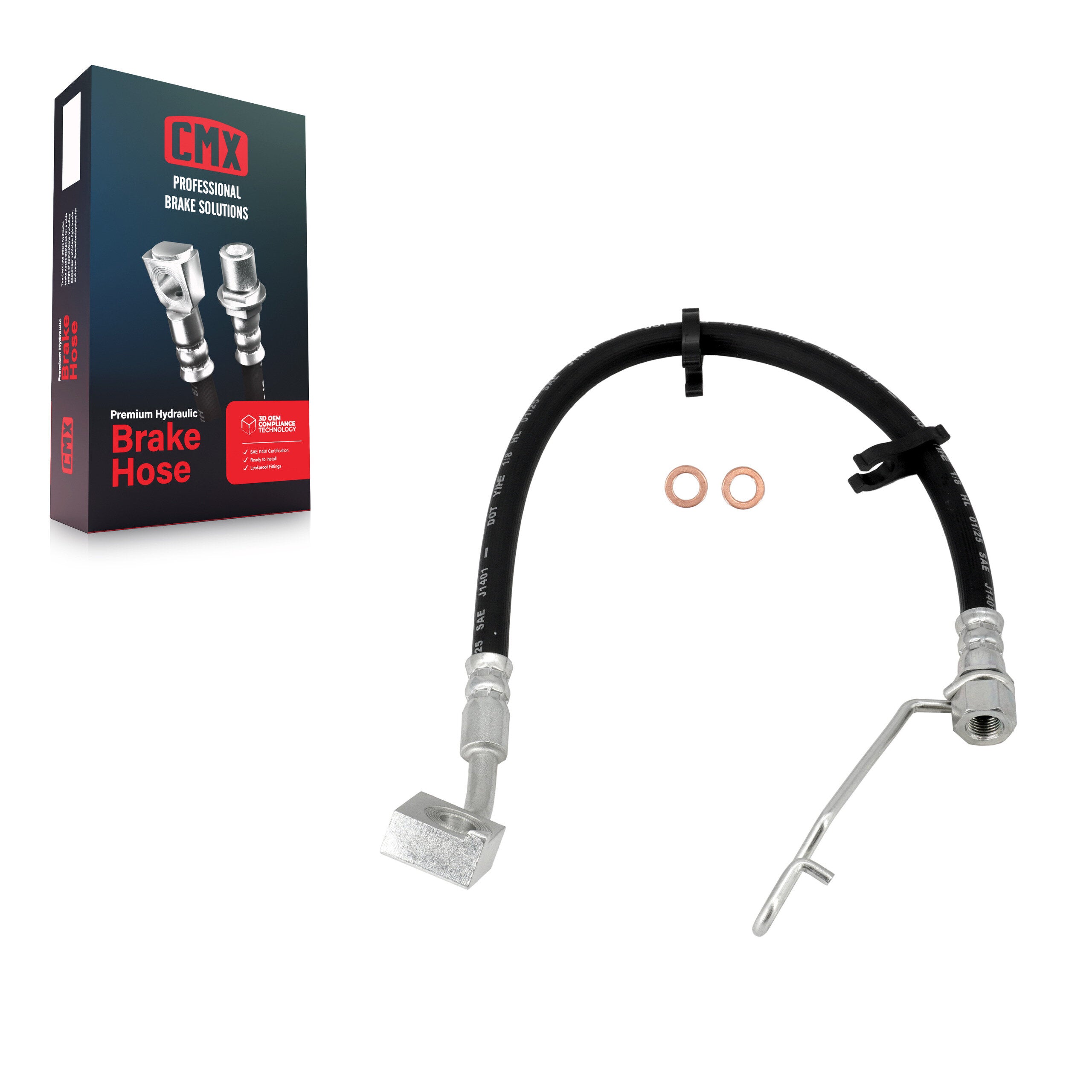 CMX 12-H621333 Brake Hydraulic Hose for 2009-2010 Dodge Ram 1500 - Rear Right