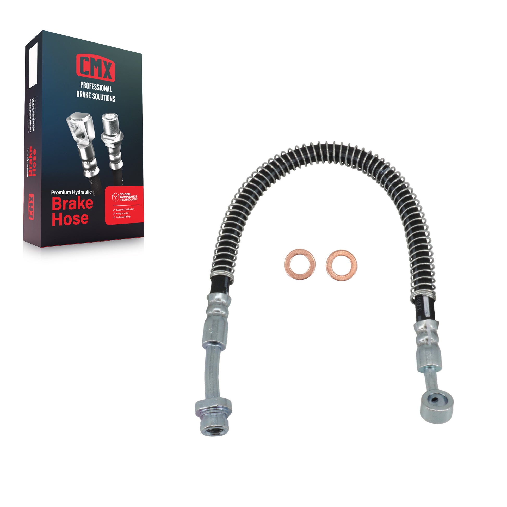 CMX 12-H621339 Brake Hydraulic Hose for 2009-2013 Hyundai Santa Fe, Kia Sorento - Front Left