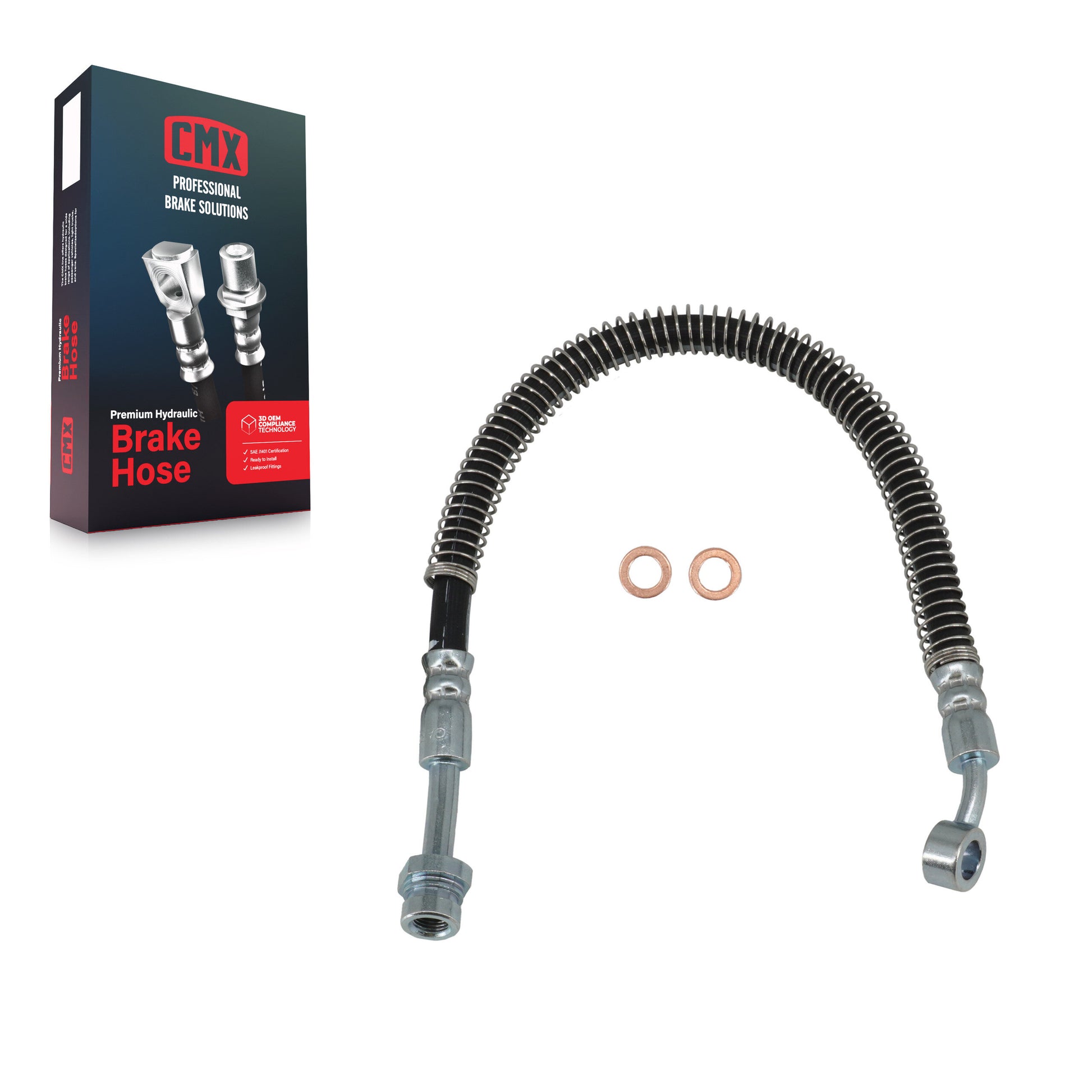 CMX 12-H621340 Brake Hydraulic Hose for 2009-2013 Hyundai Santa Fe, Kia Sorento - Front Right