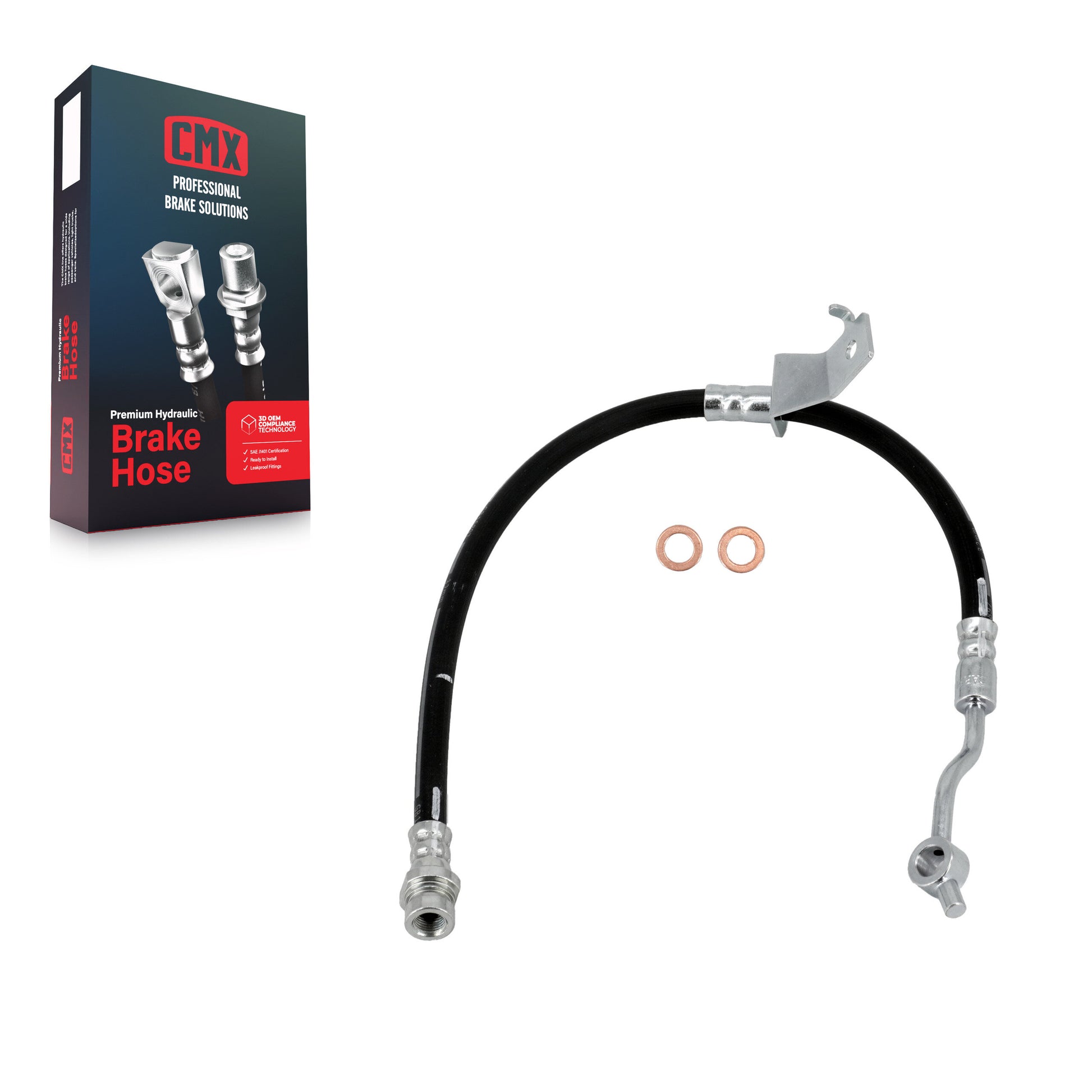 CMX 12-H621349 Brake Hydraulic Hose for 2010-2013 Kia Soul - Front Right