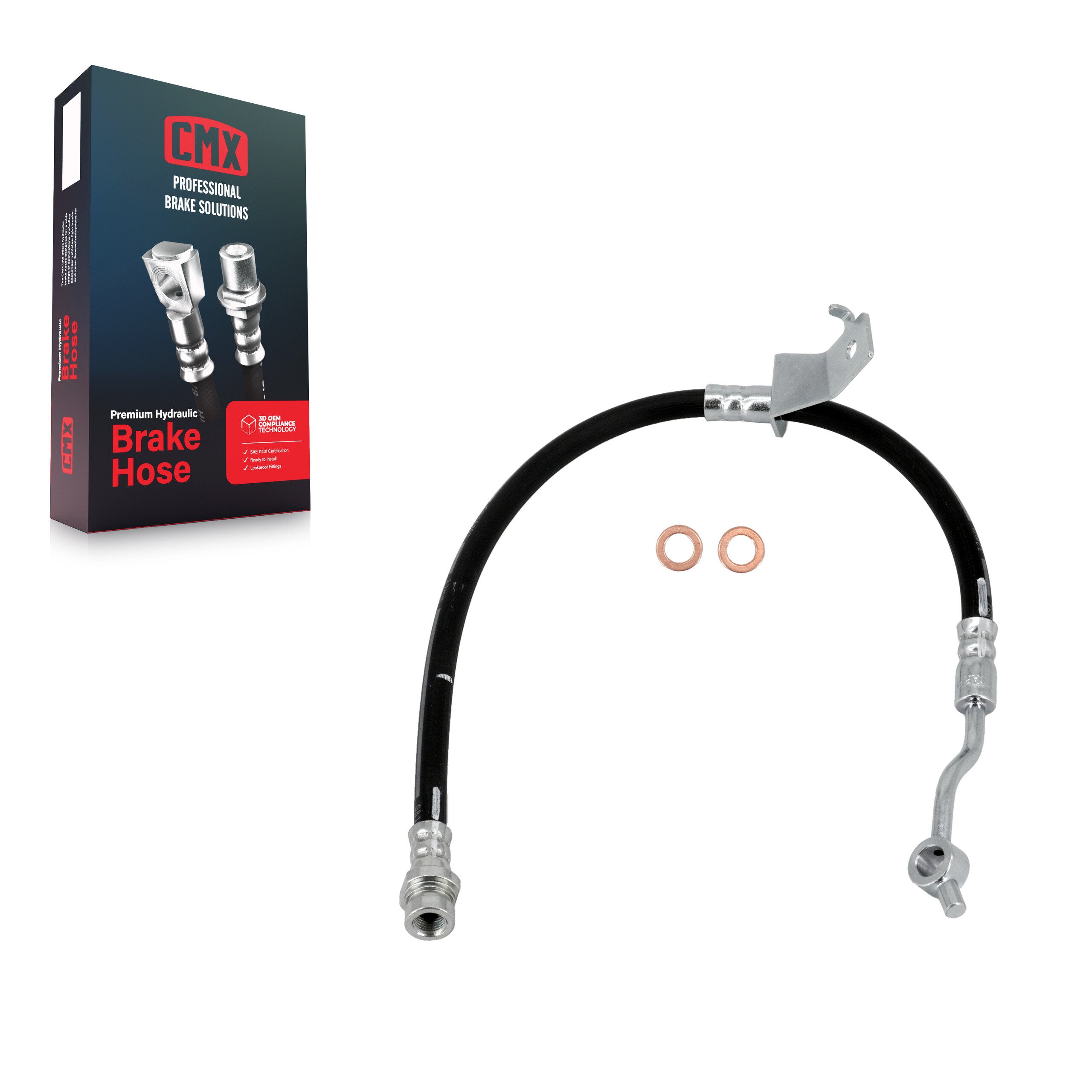 CMX 12-H621349 Brake Hydraulic Hose for 2010-2013 Kia Soul - Front Right
