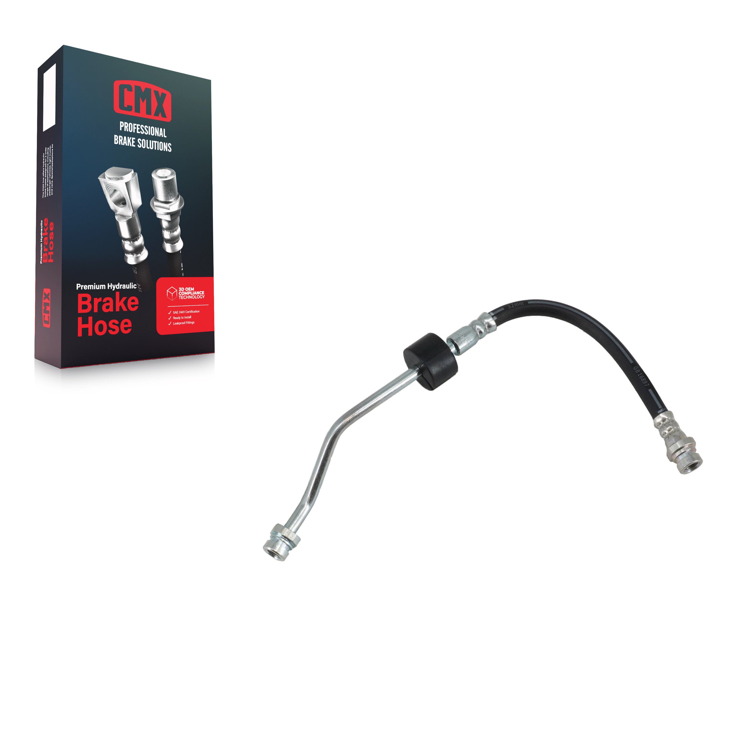 CMX 12-H621376 Brake Hydraulic Hose for 2010-2013 Kia Soul - Rear Left Inner