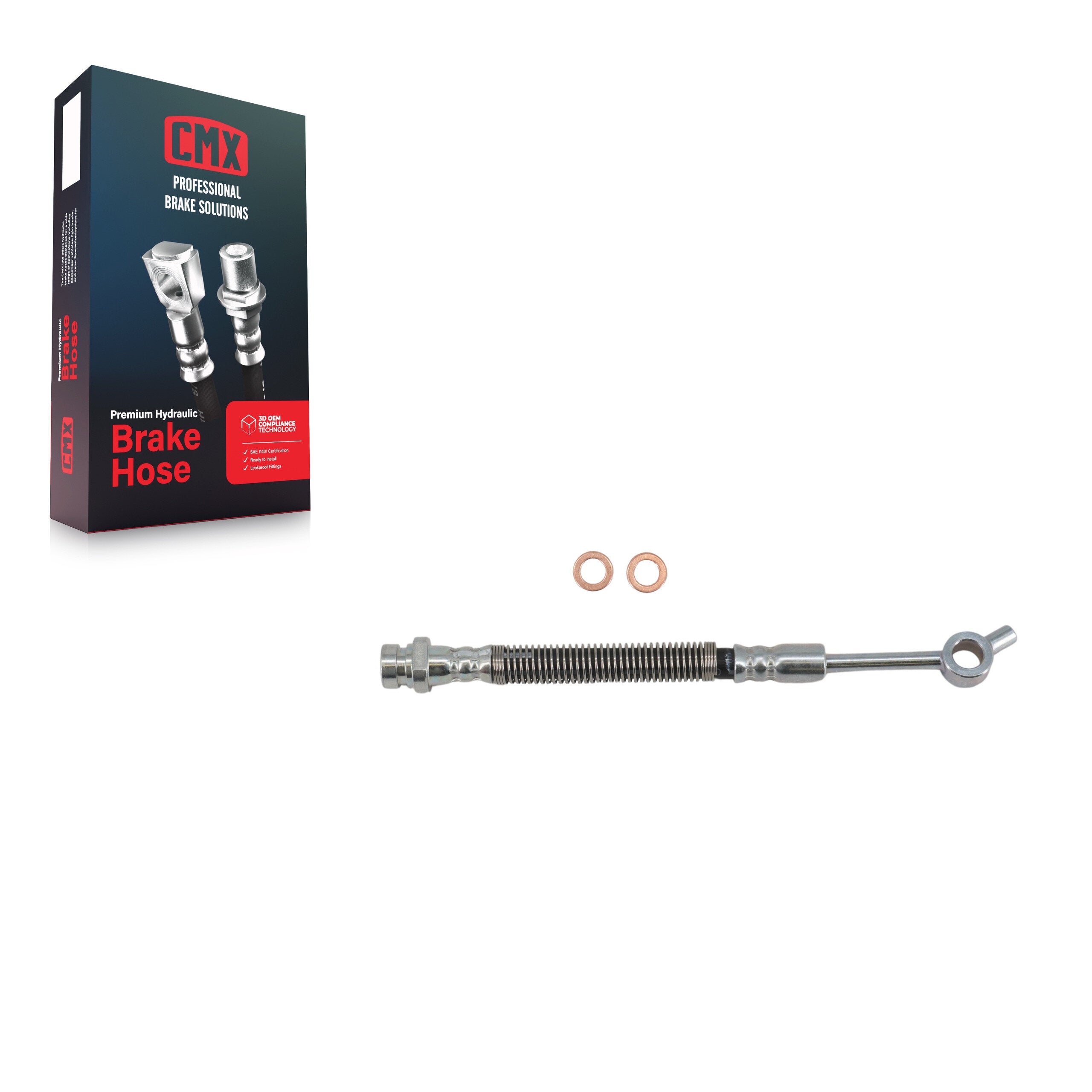 CMX 12-H621378 Brake Hydraulic Hose for 2010-2013 Kia Soul - Rear Outer