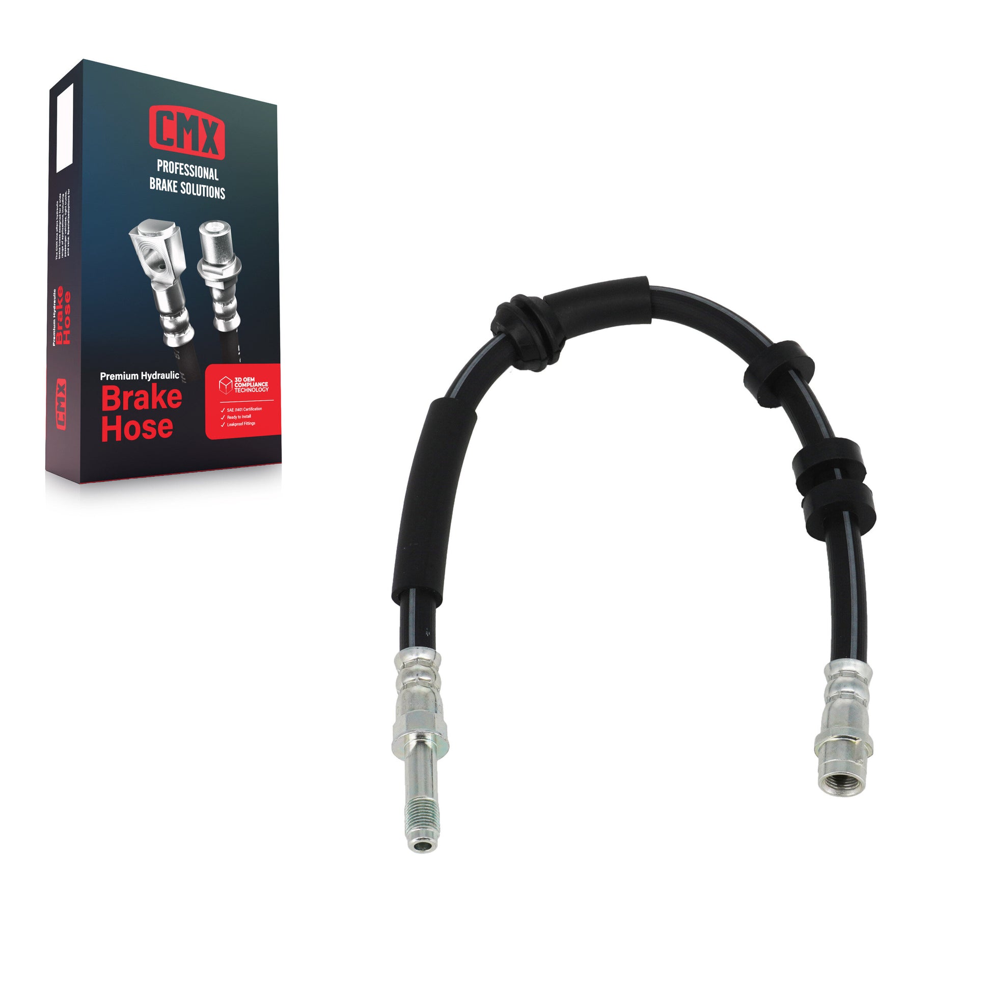 CMX 12-H621413 Brake Hydraulic Hose for 2008-2019 Porsche Macan, Audi Q5, Audi SQ5 - Rear