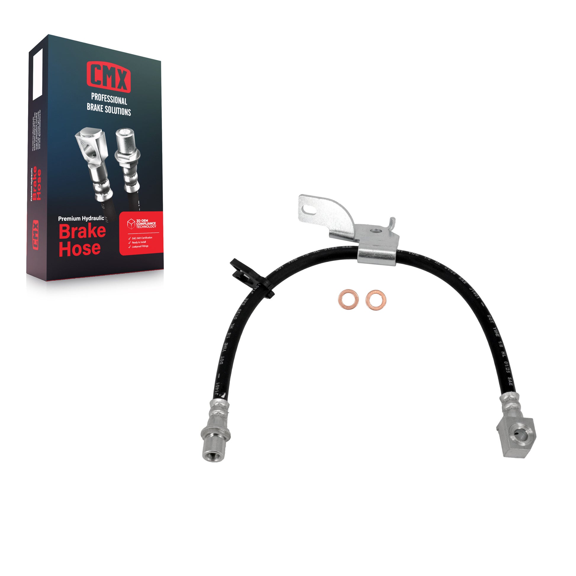 CMX 12-H621458 Brake Hydraulic Hose for 2009 Ford F-150 - Front Left