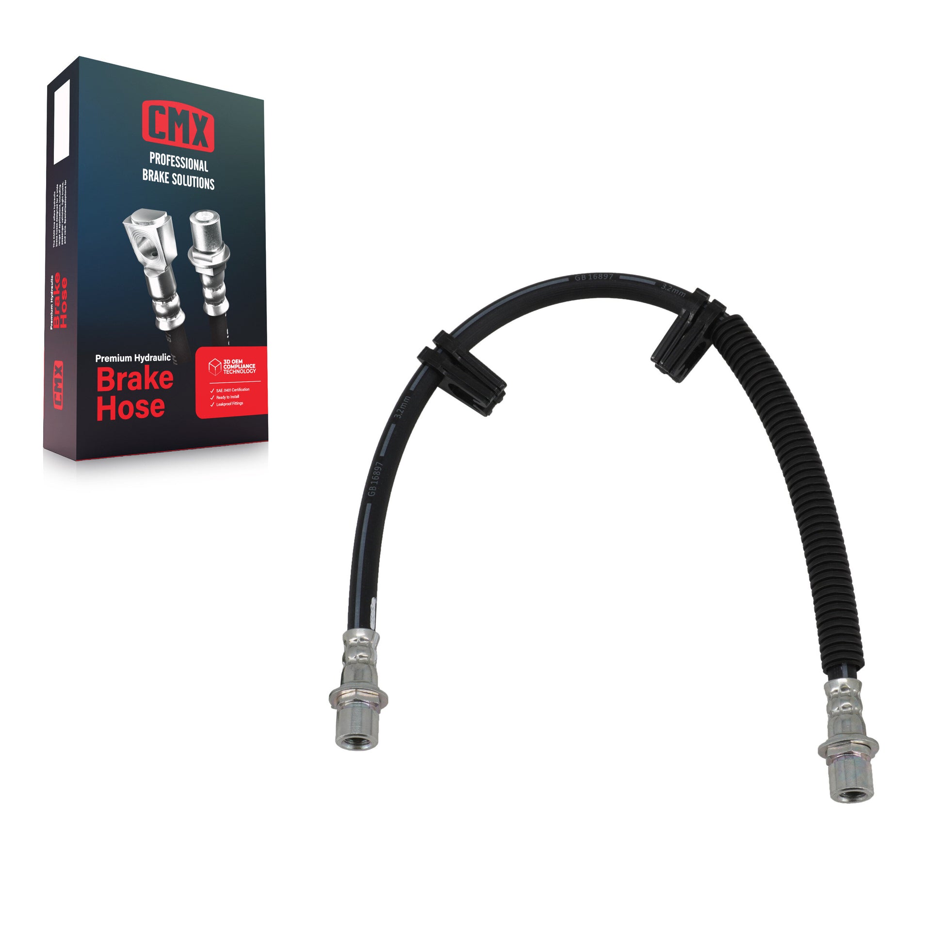 CMX 12-H621464 Brake Hydraulic Hose for 2009-2014 Ford F-150 - Rear Center