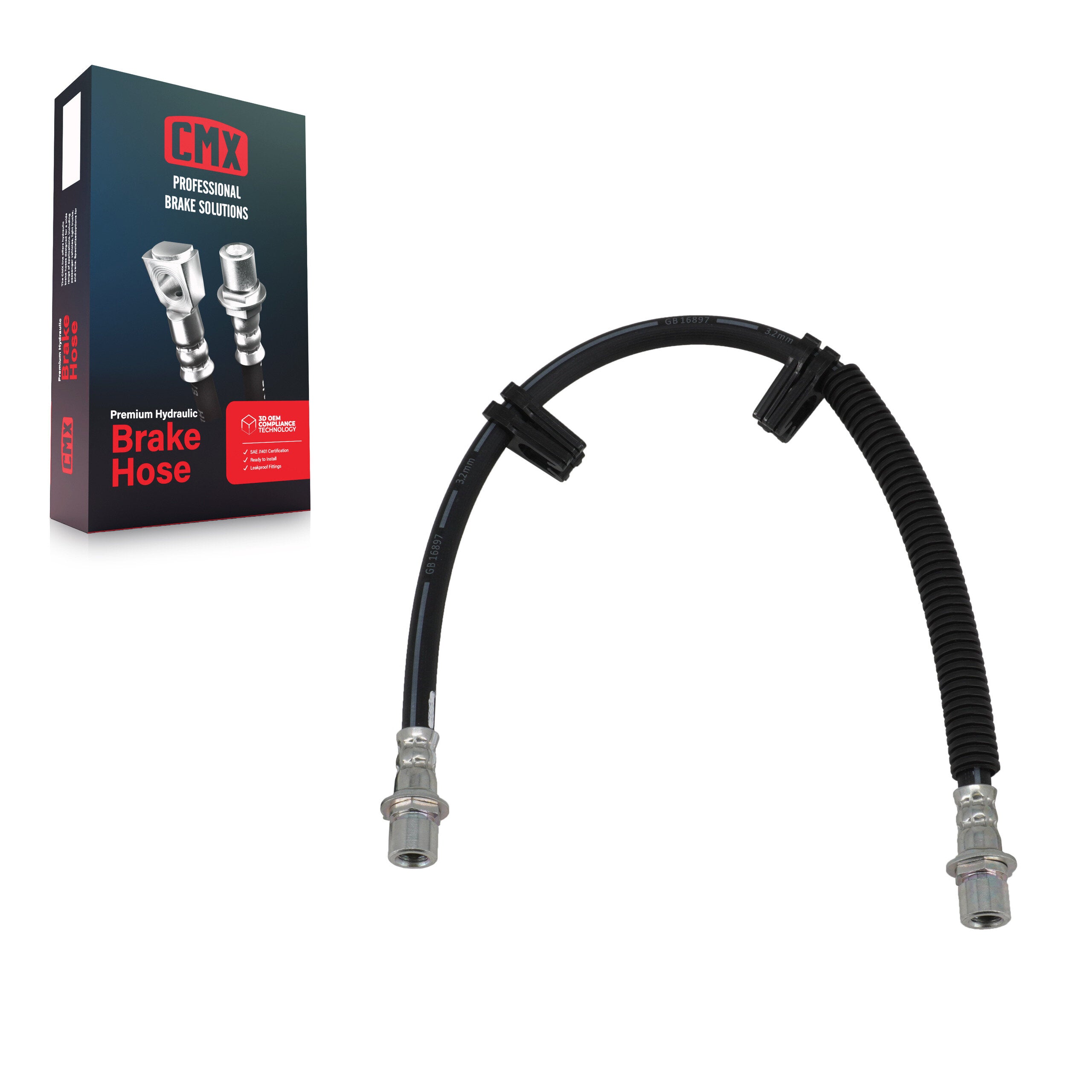 CMX 12-H621464 Brake Hydraulic Hose for 2009-2014 Ford F-150 - Rear Center