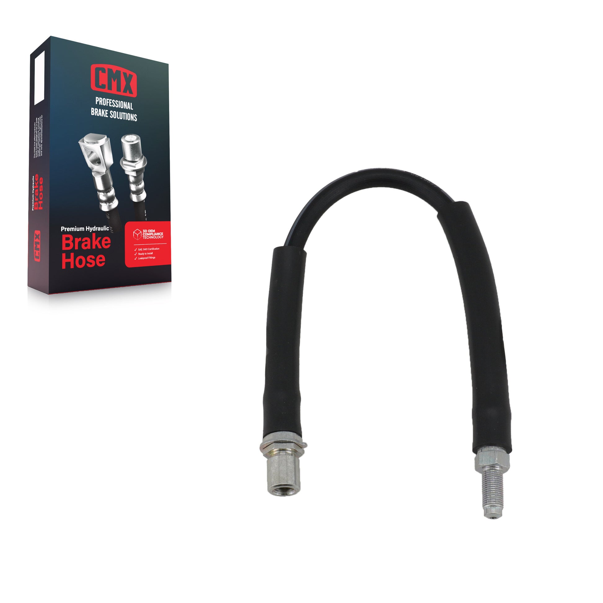 CMX 12-H621466 Brake Hydraulic Hose for 2009-2019 Ford Special Service Police Sedan, Ford Police Interceptor Sedan, Ford Taurus - Rear, Rear Right
