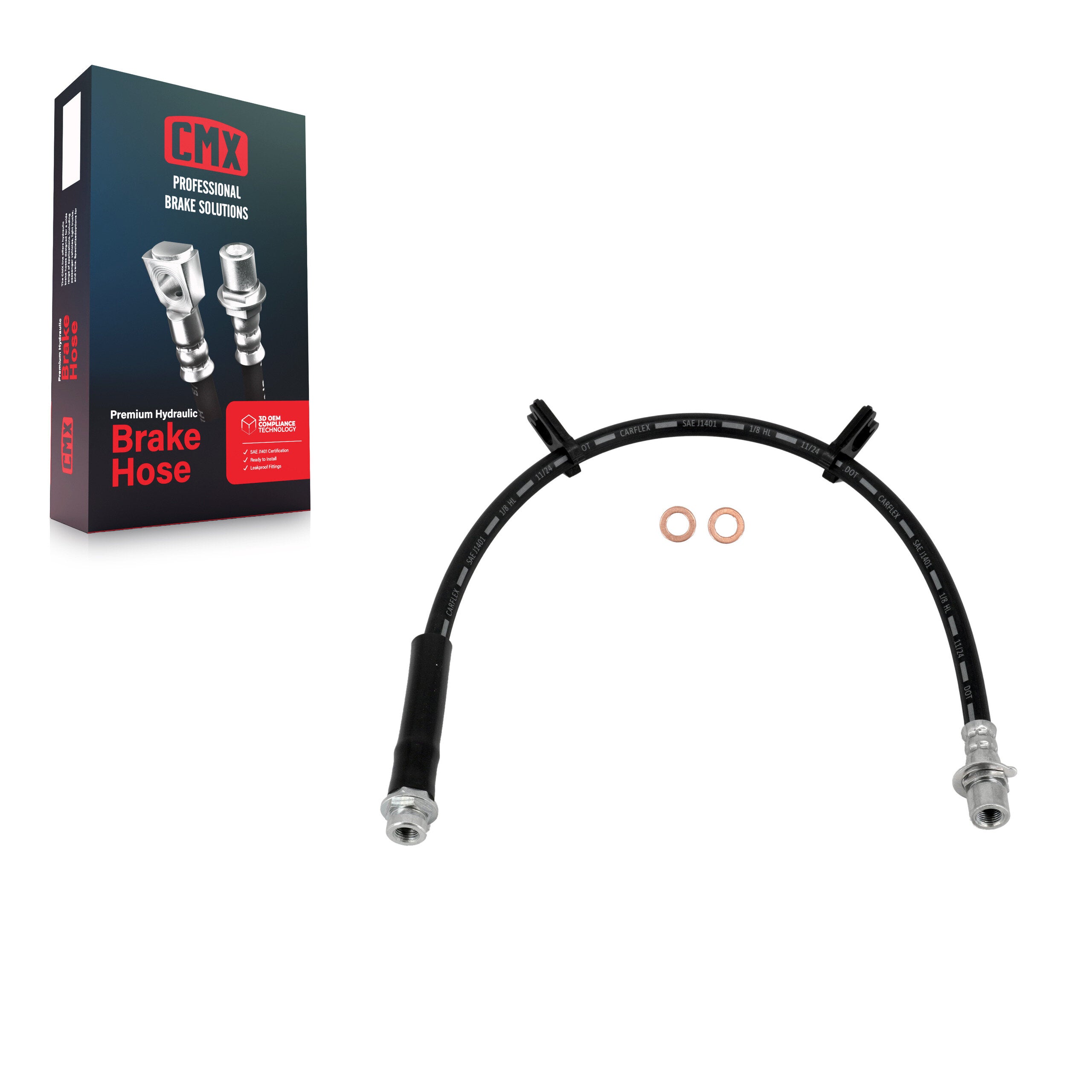 CMX 12-H621474 Brake Hydraulic Hose for 2010-2011 Ford Ranger - Rear Right Inner