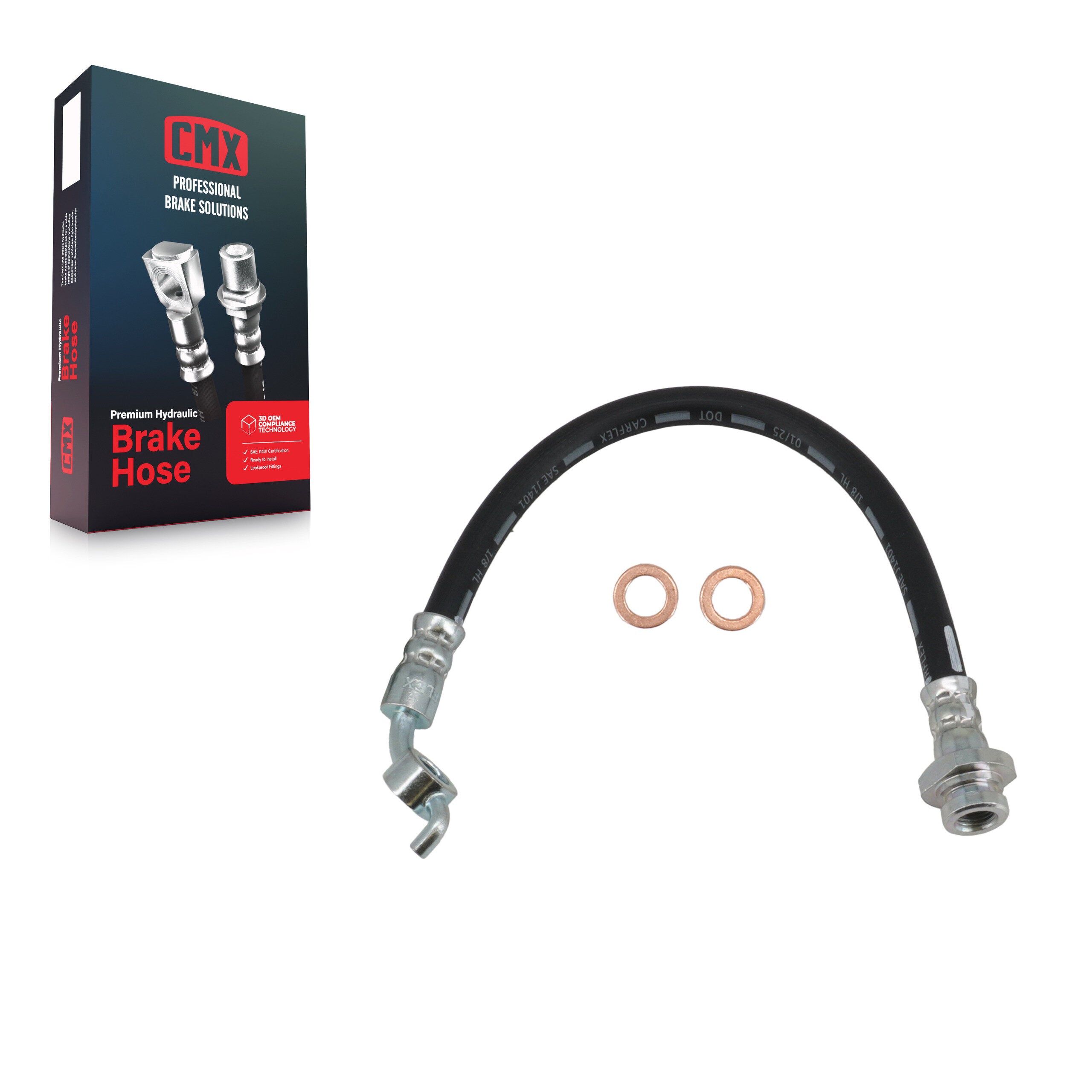 CMX 12-H621545 Brake Hydraulic Hose for 2009-2020 INFINITI QX60, Nissan Pathfinder, INFINITI JX35 - Rear