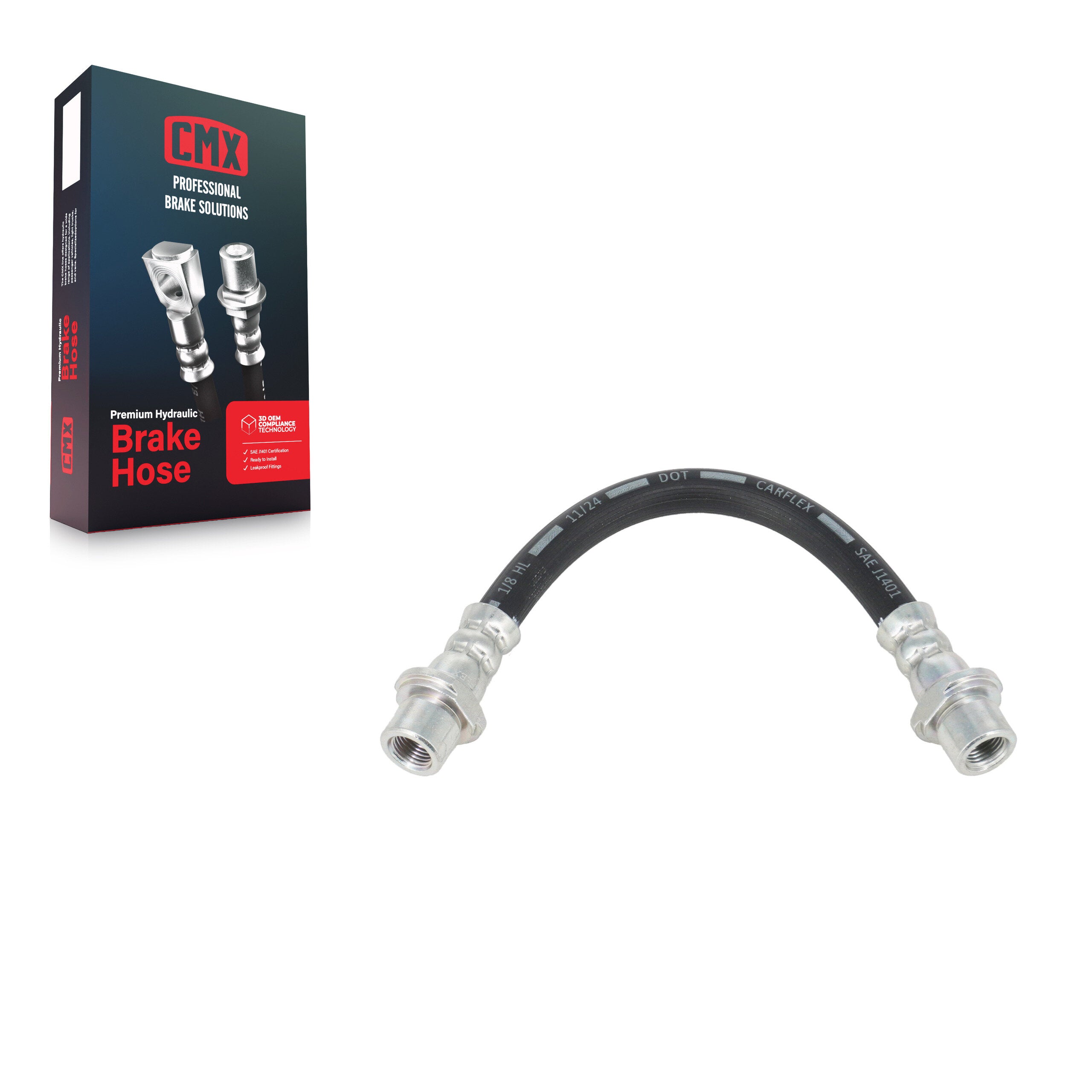 CMX 12-H621598 Brake Hydraulic Hose for 2011-2015 Scion iQ, Toyota Sienna - Rear Left, Rear Inner