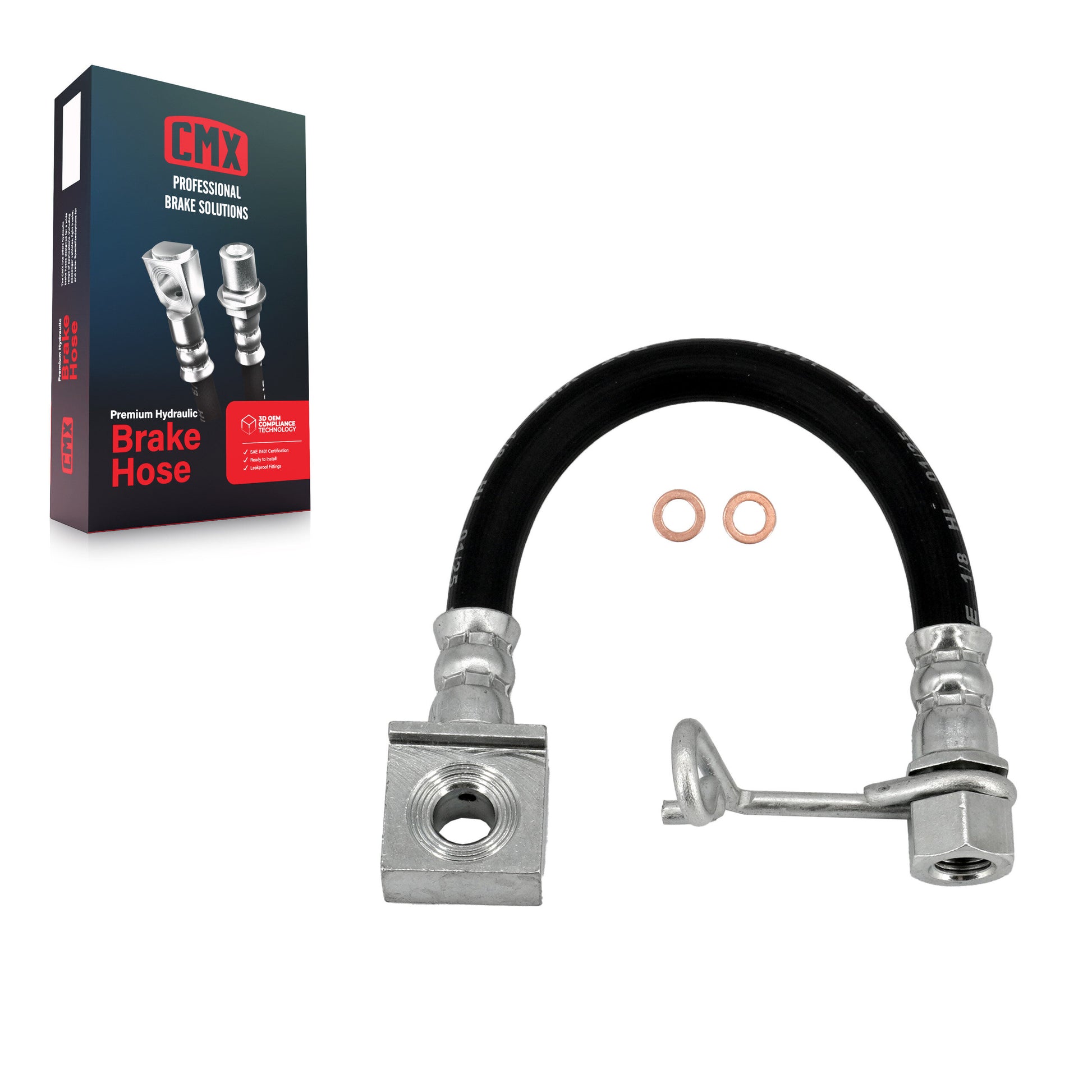 CMX 12-H621609 Brake Hydraulic Hose for 2011-2016 Ford F-250 Super Duty, Ford F-350 Super Duty, Ford F-450 Super Duty - Rear Right, Rear Right Outer