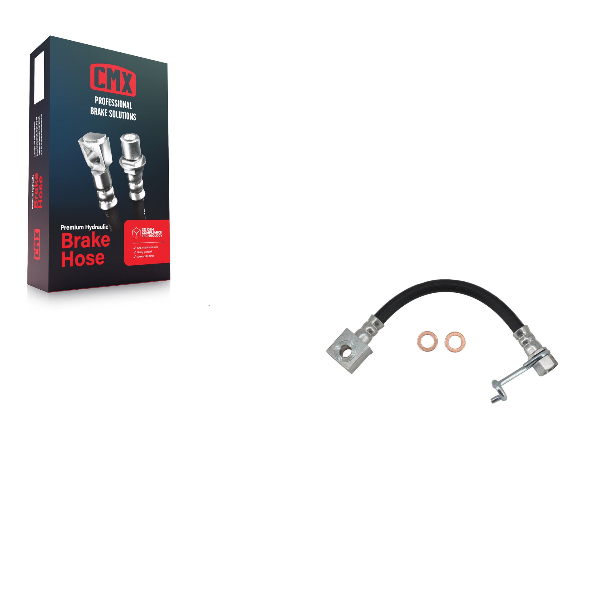 CMX 12-H621612 Brake Hydraulic Hose for 2011-2016 Ford F-250 Super Duty, Ford F-350 Super Duty - Rear Left Outer