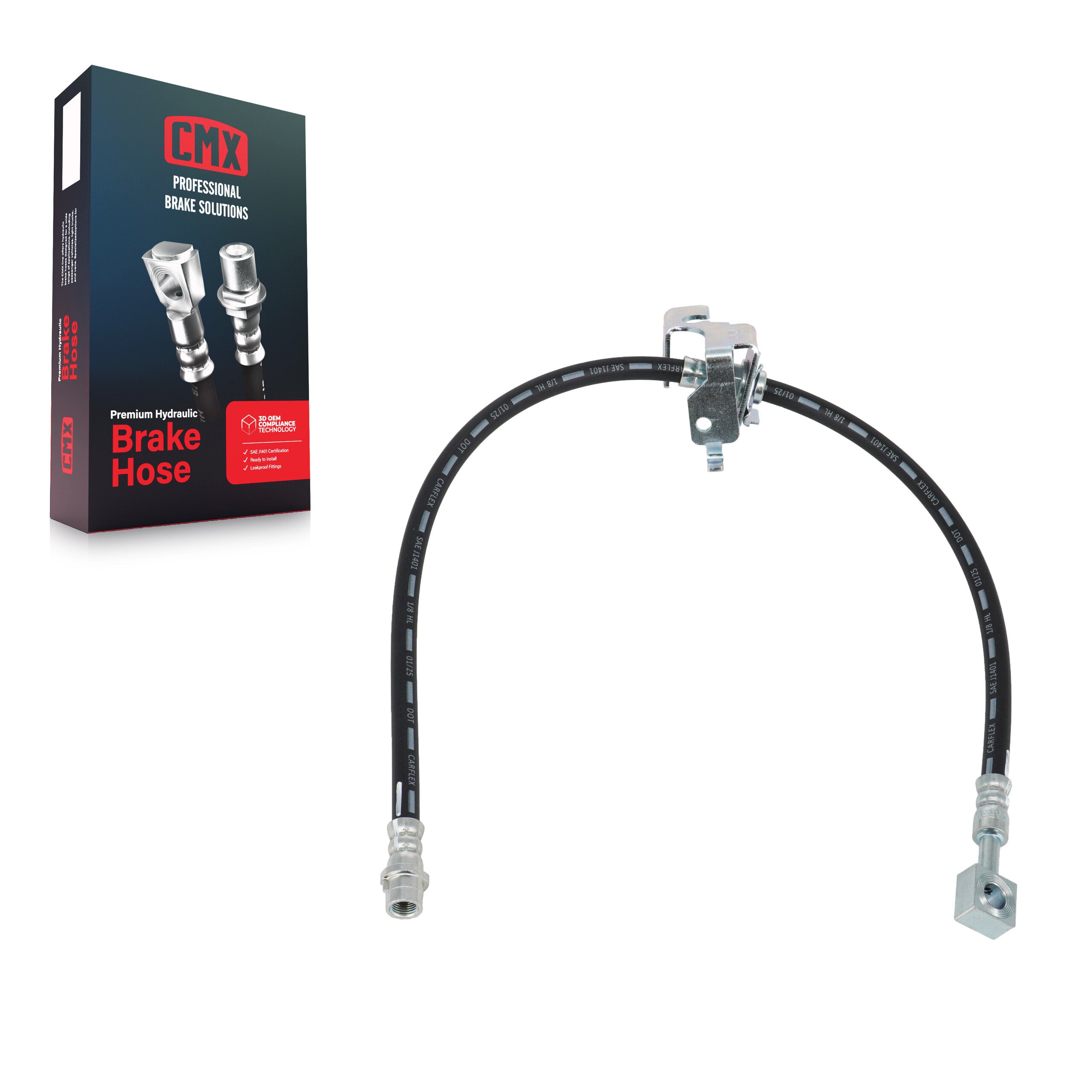 CMX 12-H621654 Brake Hydraulic Hose for 2011-2019 Buick Cascada, Chevrolet Cruze, Chevrolet Cruze Limited - Rear Left