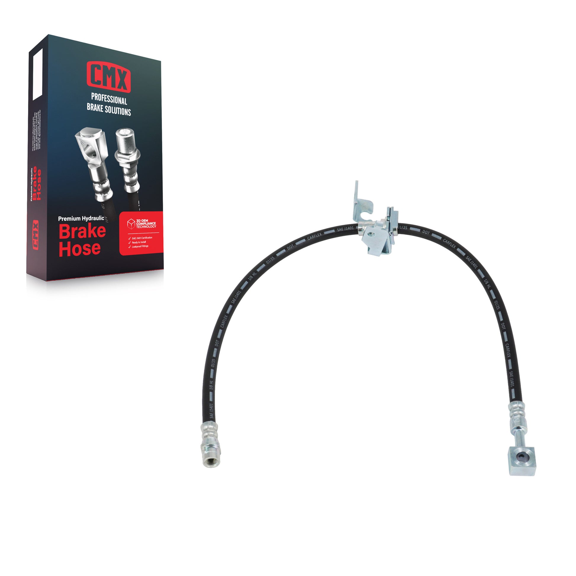 CMX 12-H621655 Brake Hydraulic Hose for 2011-2019 Buick Cascada, Chevrolet Cruze, Chevrolet Cruze Limited - Rear Right