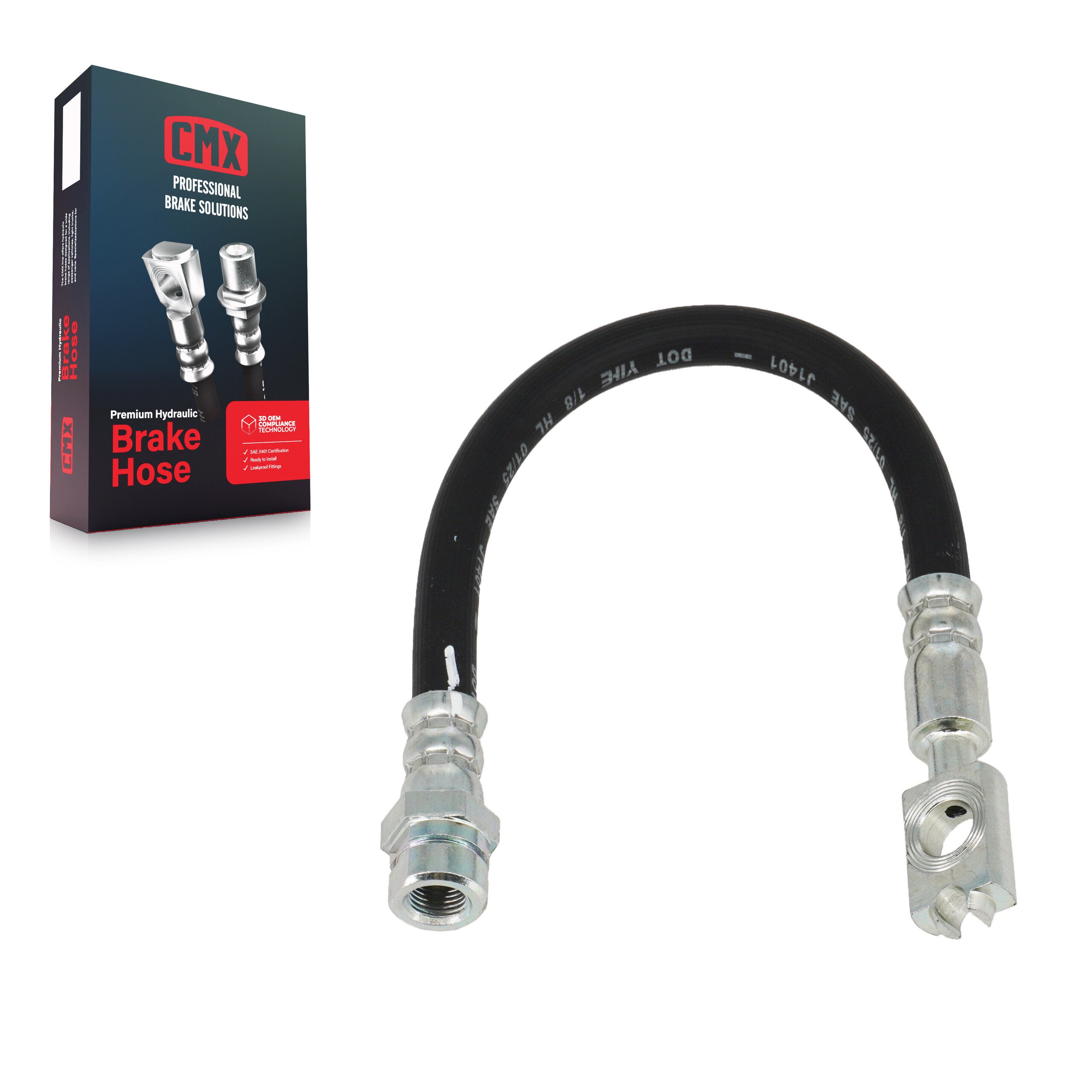 CMX 12-H621662 Brake Hydraulic Hose for 2009-2016 Volkswagen Eos, Volkswagen Passat, Volkswagen Beetle - Rear Left, Rear Left Outer