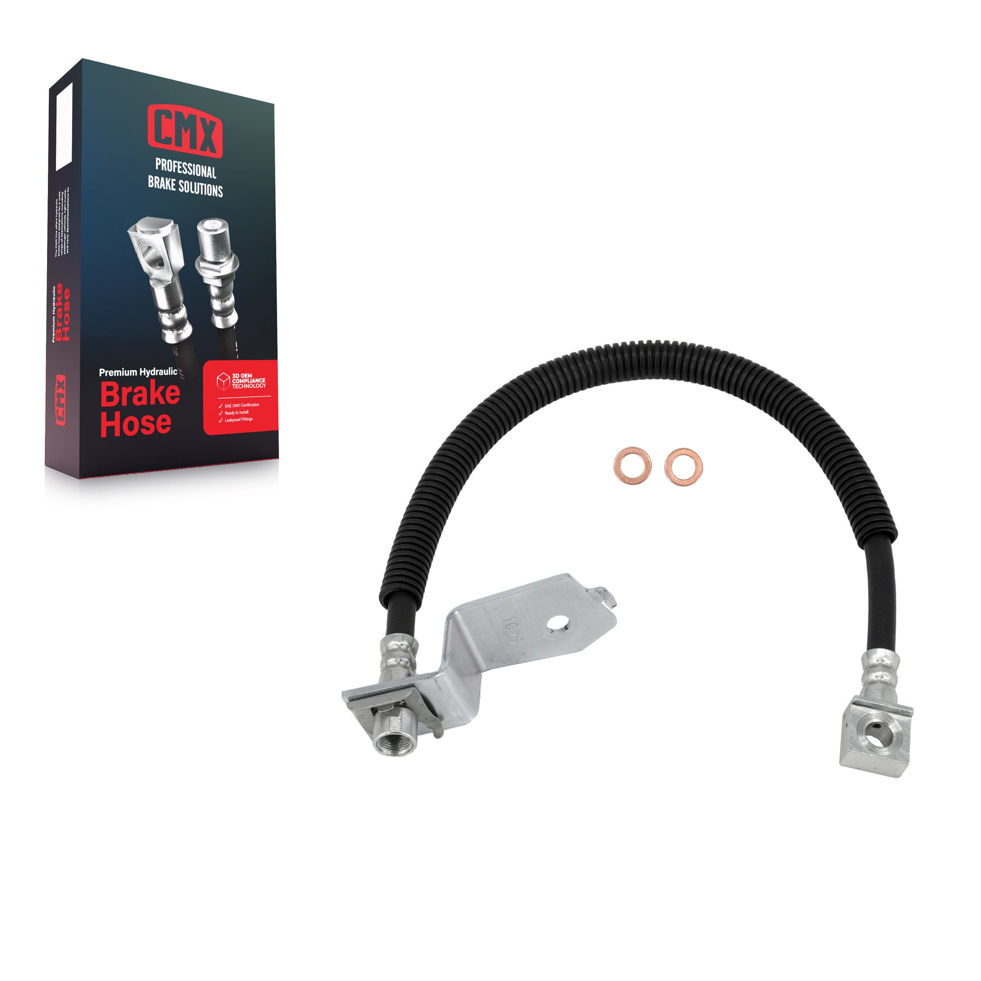 CMX 12-H621665 Brake Hydraulic Hose for 2011-2013 Chevrolet Express 3500, Chevrolet Express 4500, GMC Savana 3500 - Rear Right