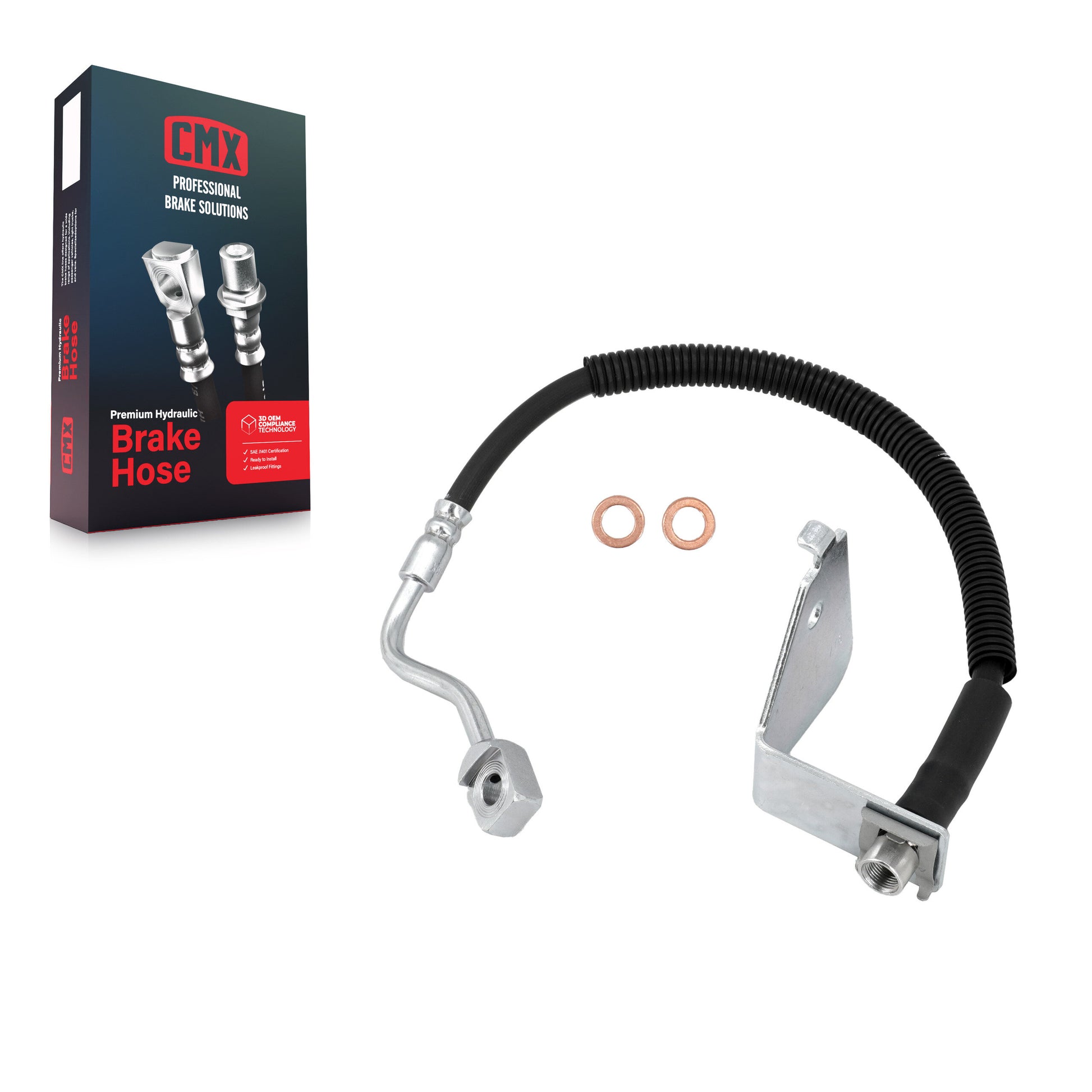 CMX 12-H621669 Brake Hydraulic Hose for 2003-2018 Chevrolet Express 3500, GMC Savana 3500, Chevrolet Express 1500 - Rear Right