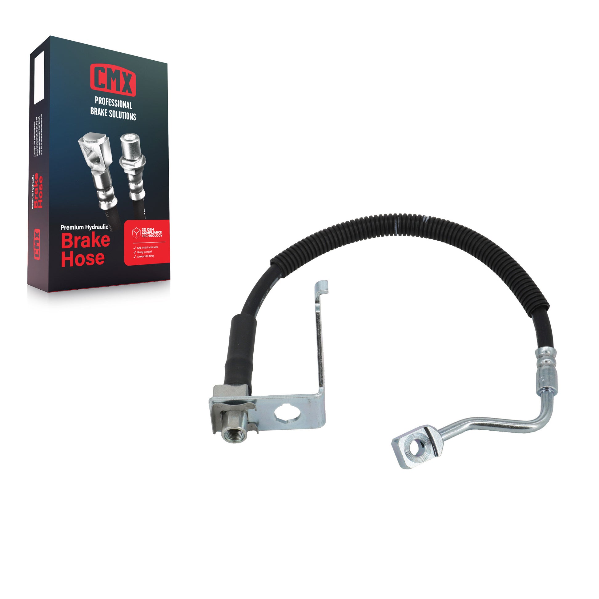 CMX 12-H621671 Brake Hydraulic Hose for 2003-2014 Chevrolet Express 2500, GMC Savana 2500, Chevrolet Express 1500 - Rear Left