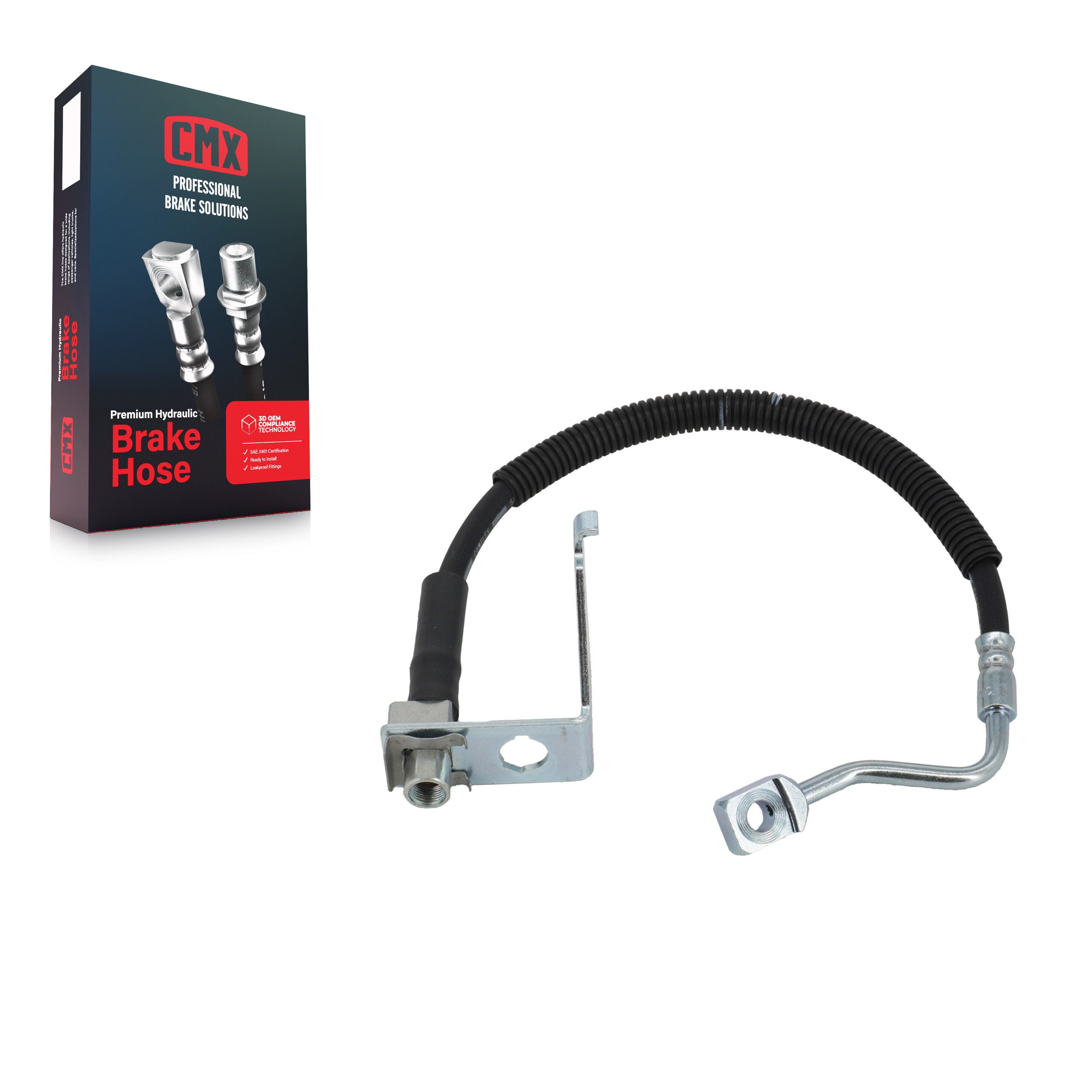 CMX 12-H621671 Brake Hydraulic Hose for 2003-2014 Chevrolet Express 2500, GMC Savana 2500, Chevrolet Express 1500 - Rear Left