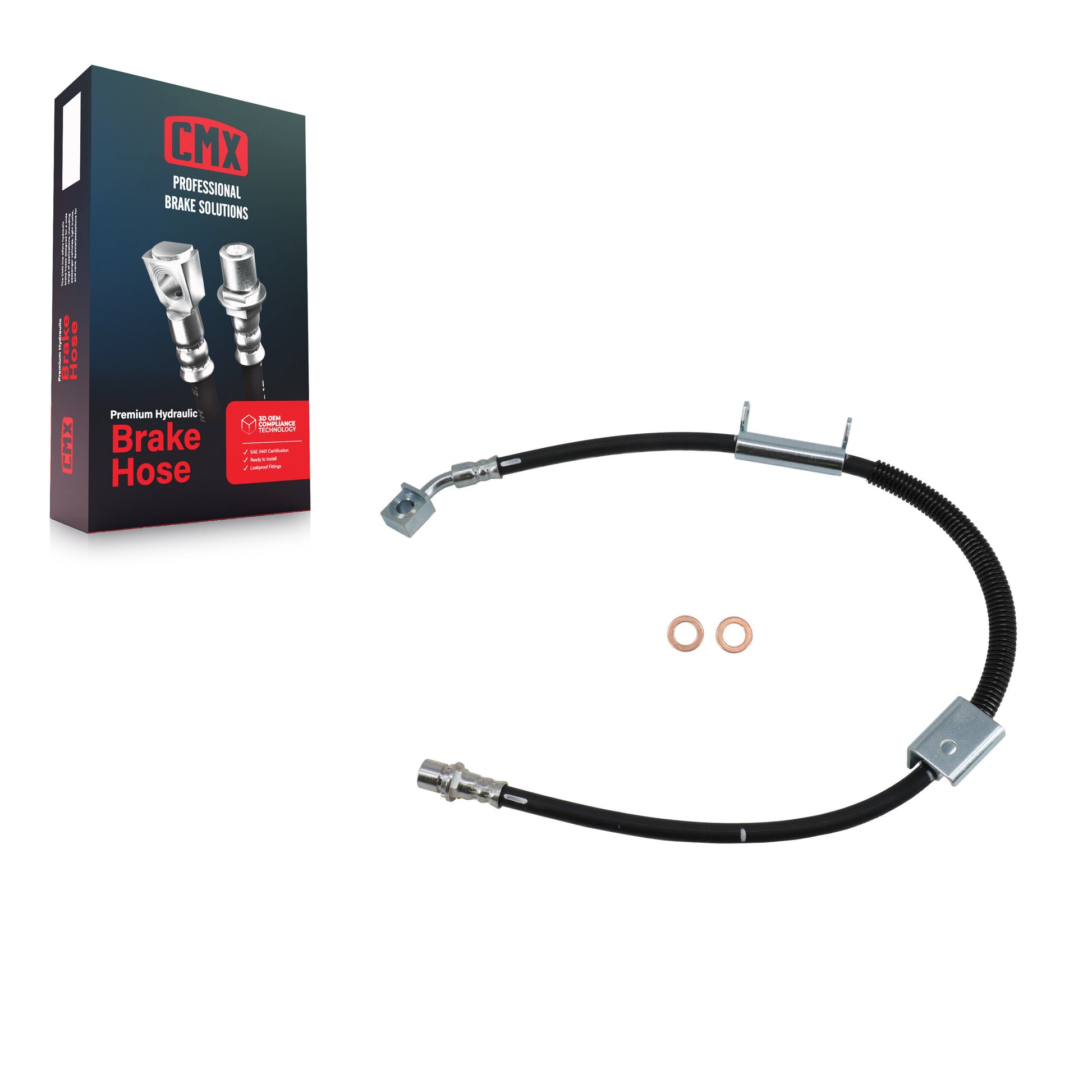 CMX 12-H621676 Brake Hydraulic Hose for 2009-2014 Chevrolet Express 1500, GMC Savana 1500 - Front Left