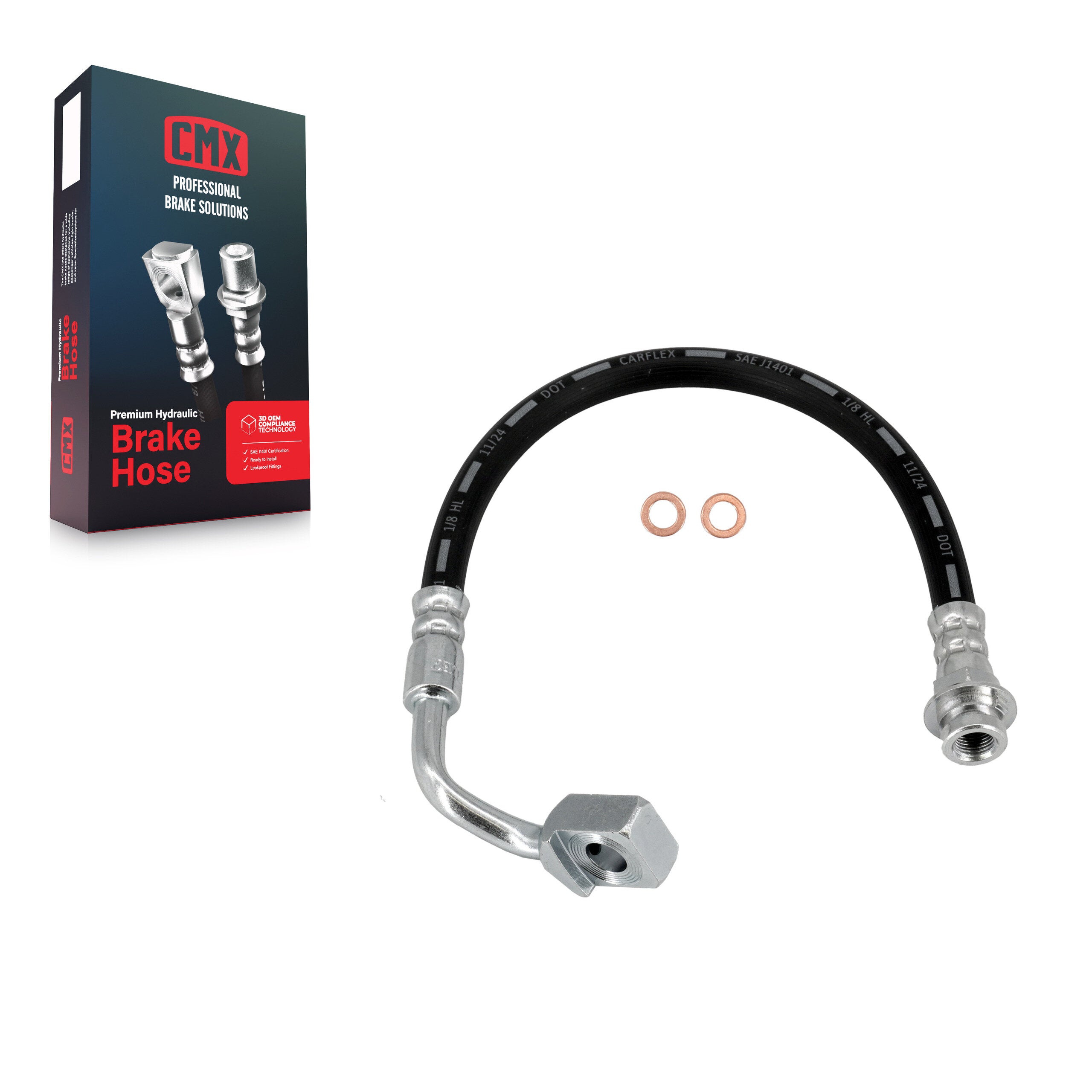 CMX 12-H621680 Brake Hydraulic Hose for 2011-2016 Chevrolet Impala Limited, Chevrolet Impala - Rear Right