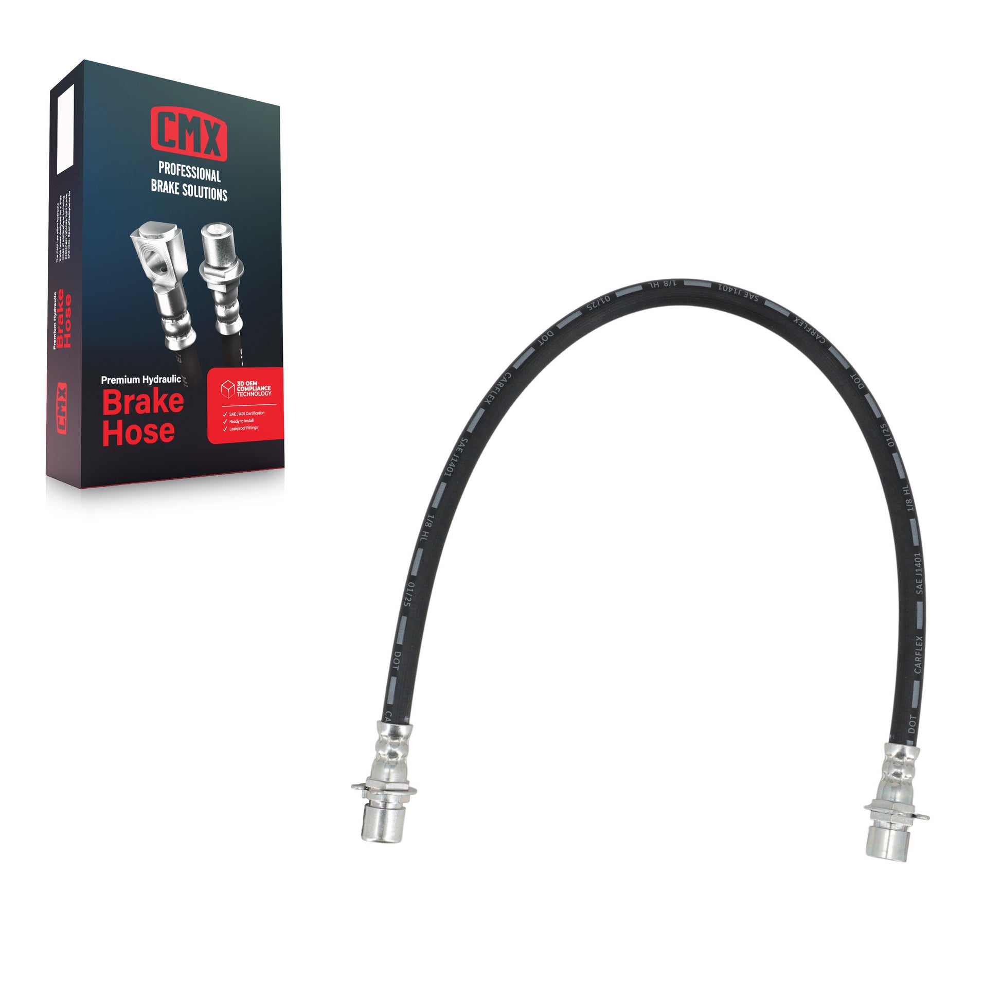 CMX 12-H621697 Brake Hydraulic Hose for 2011-2019 Chevrolet Silverado 3500 HD, GMC Sierra 3500 HD, Chevrolet Silverado 2500 HD - Rear Right Inner, Rear Center
